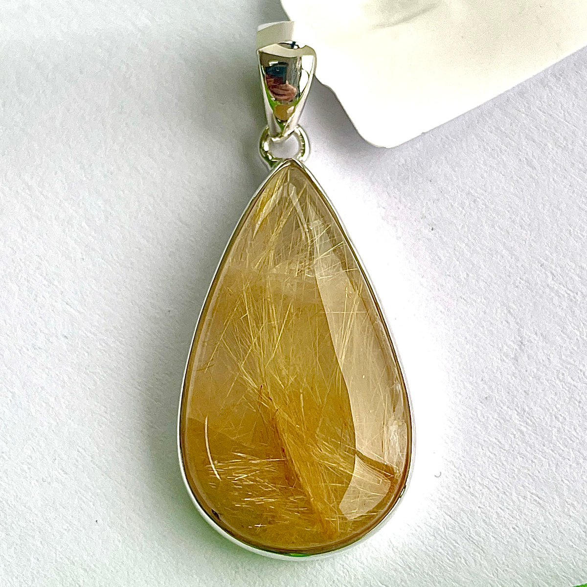 Golden Rutile St.Silver Pendant - SP195
