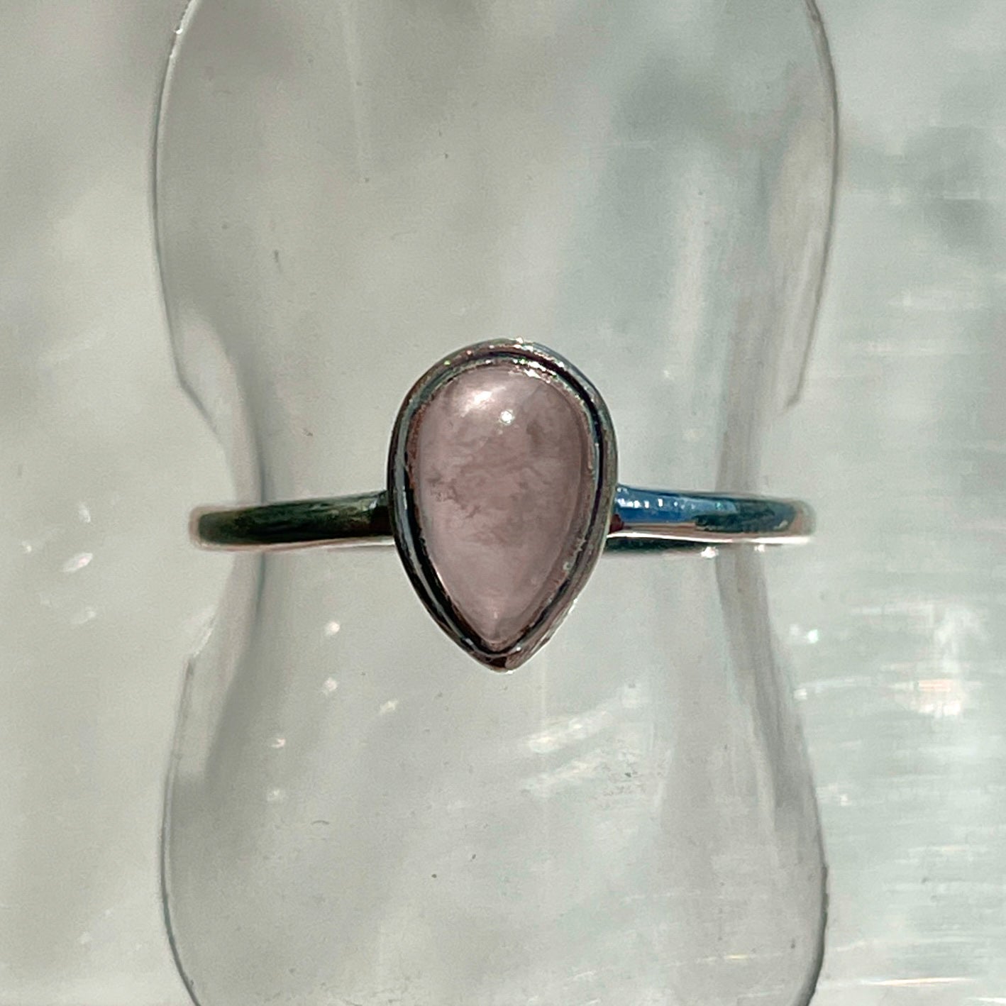 Rose Quartz Pear Ring