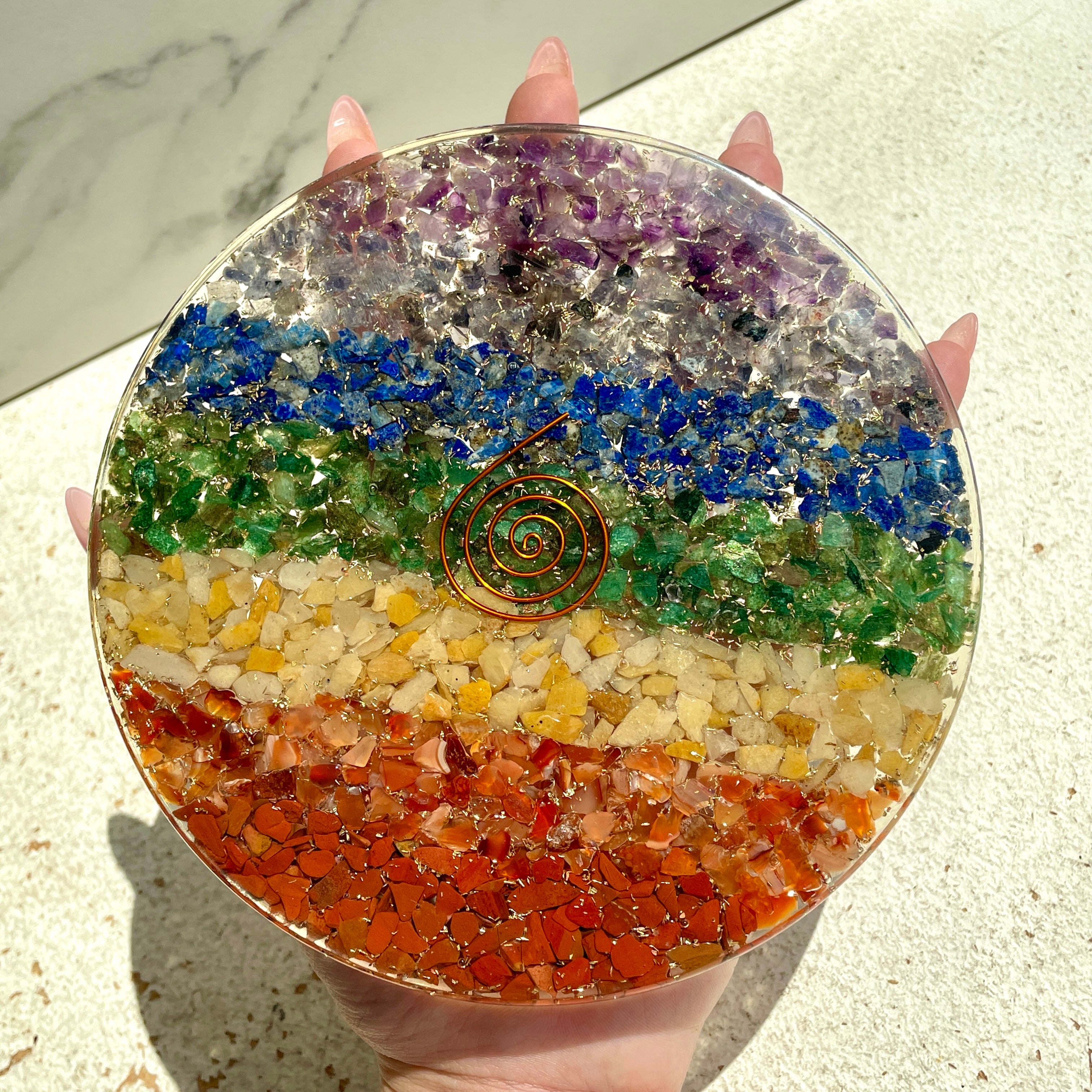 Orgonite Chakra Plate 14cm