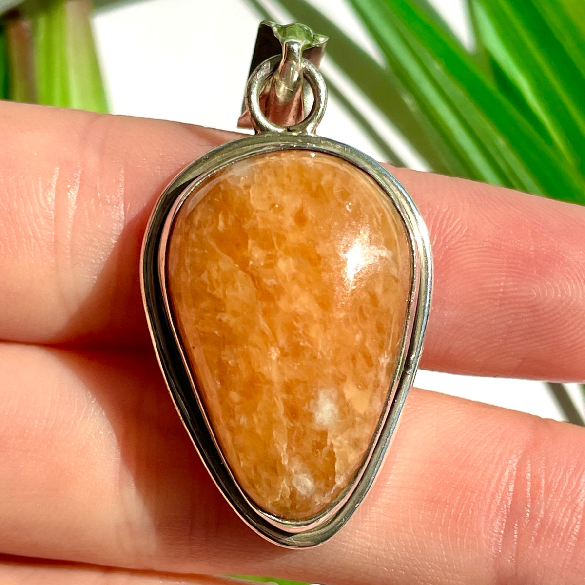Golden Quartz St. Silver Pendant - SP190