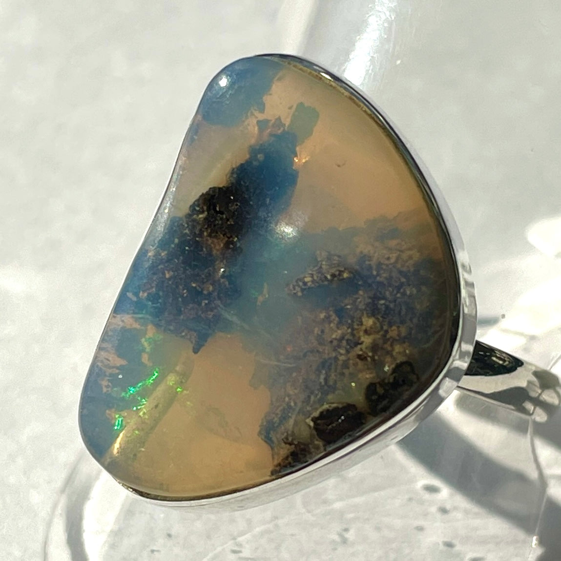 Boulder Opal (AUS Natural) St.Silver925 Ring - OR9