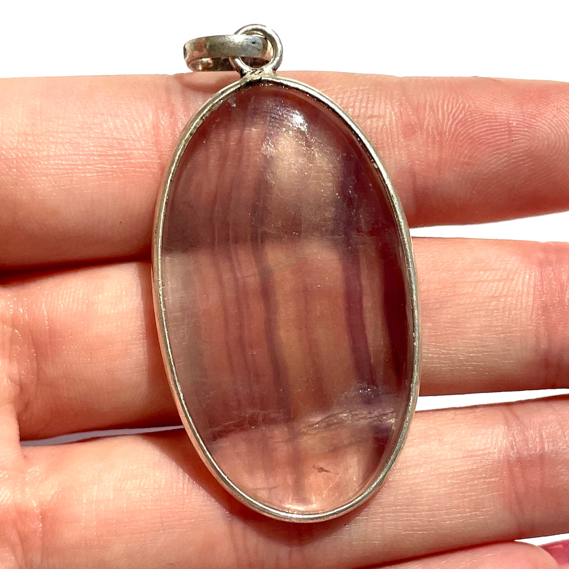 Fluorite St. Silver Pendant LRG - SP127