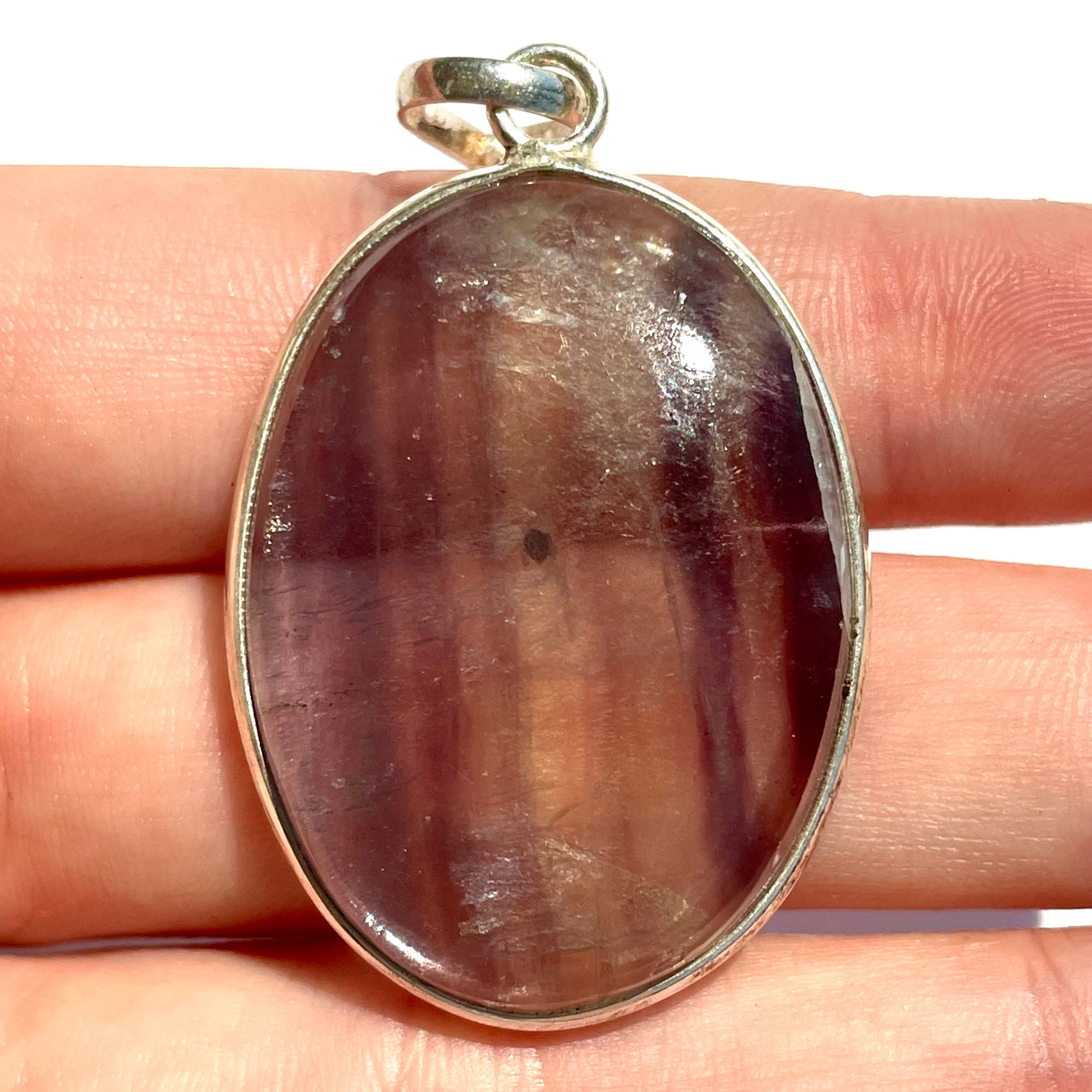 Fluorite St. Silver Pendant LRG - SP129