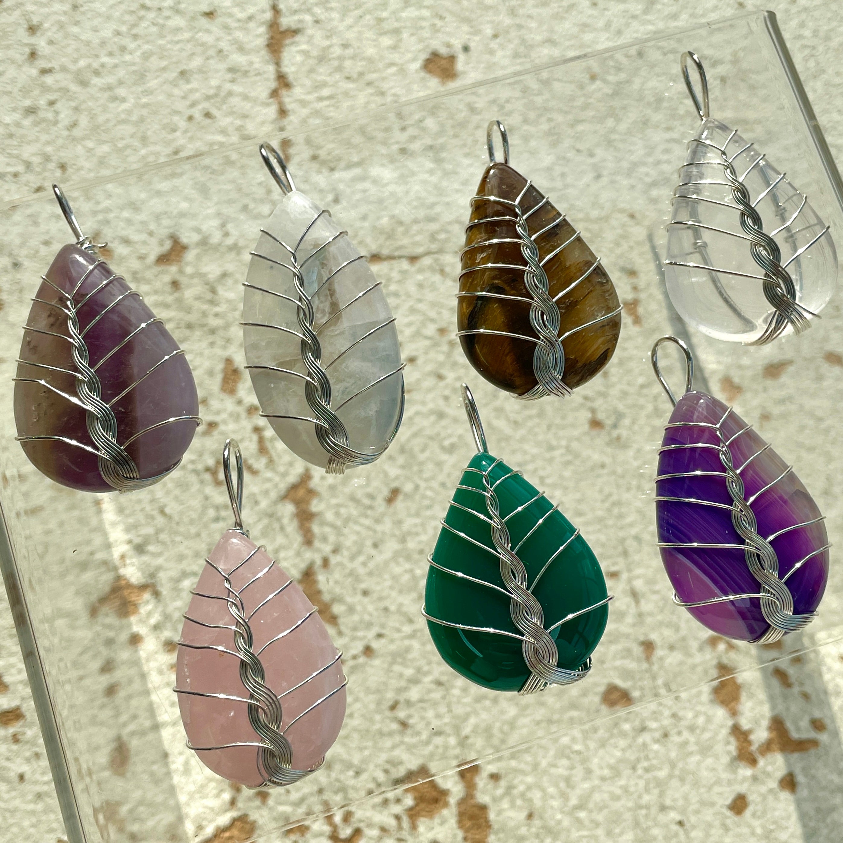 Wire Wrapped Braided Pendant