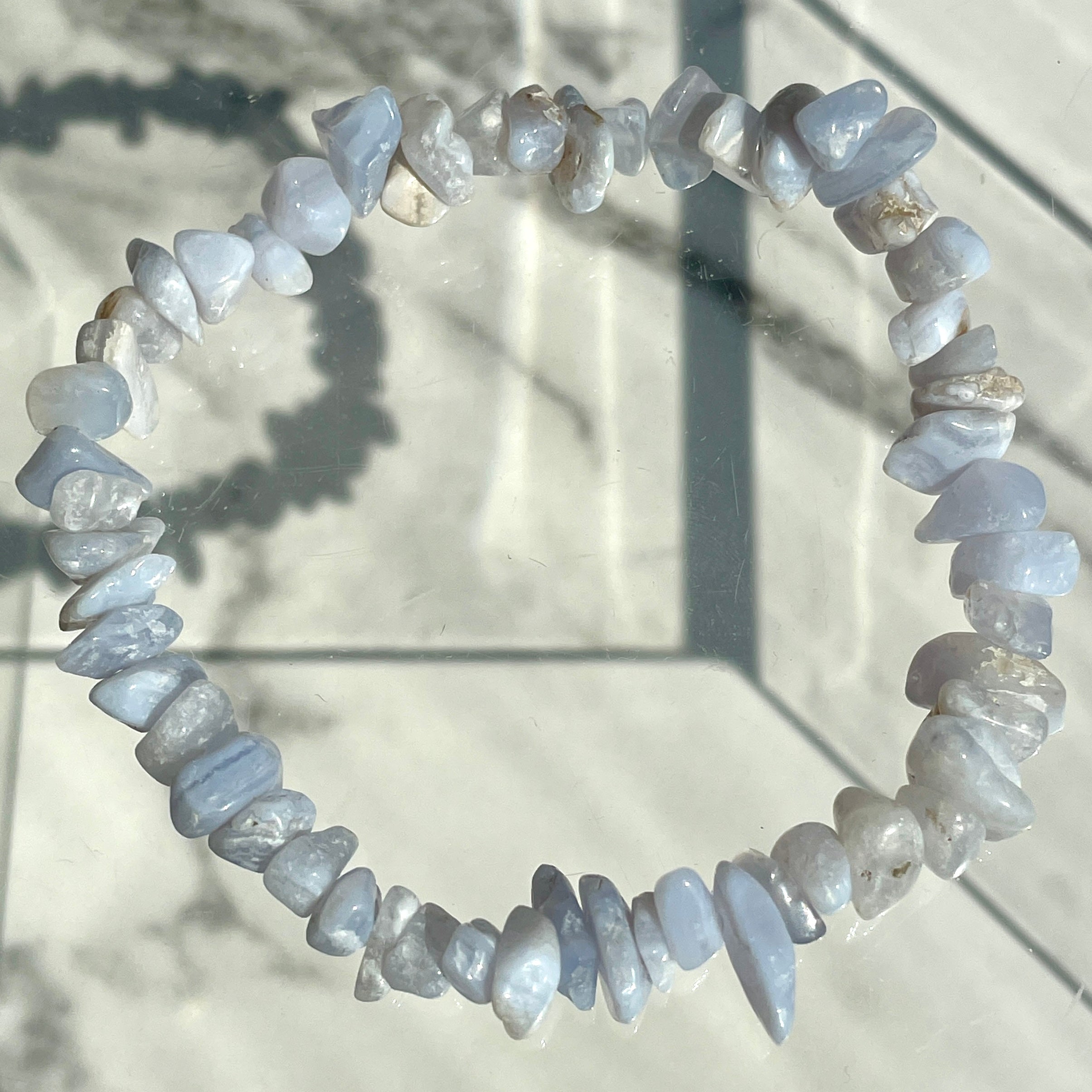 Blue Lace Agate - Chip Bracelet (IN)