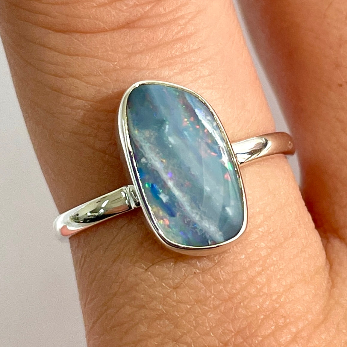 Opal (AUS Natural) St. Silver925 Ring - OR5