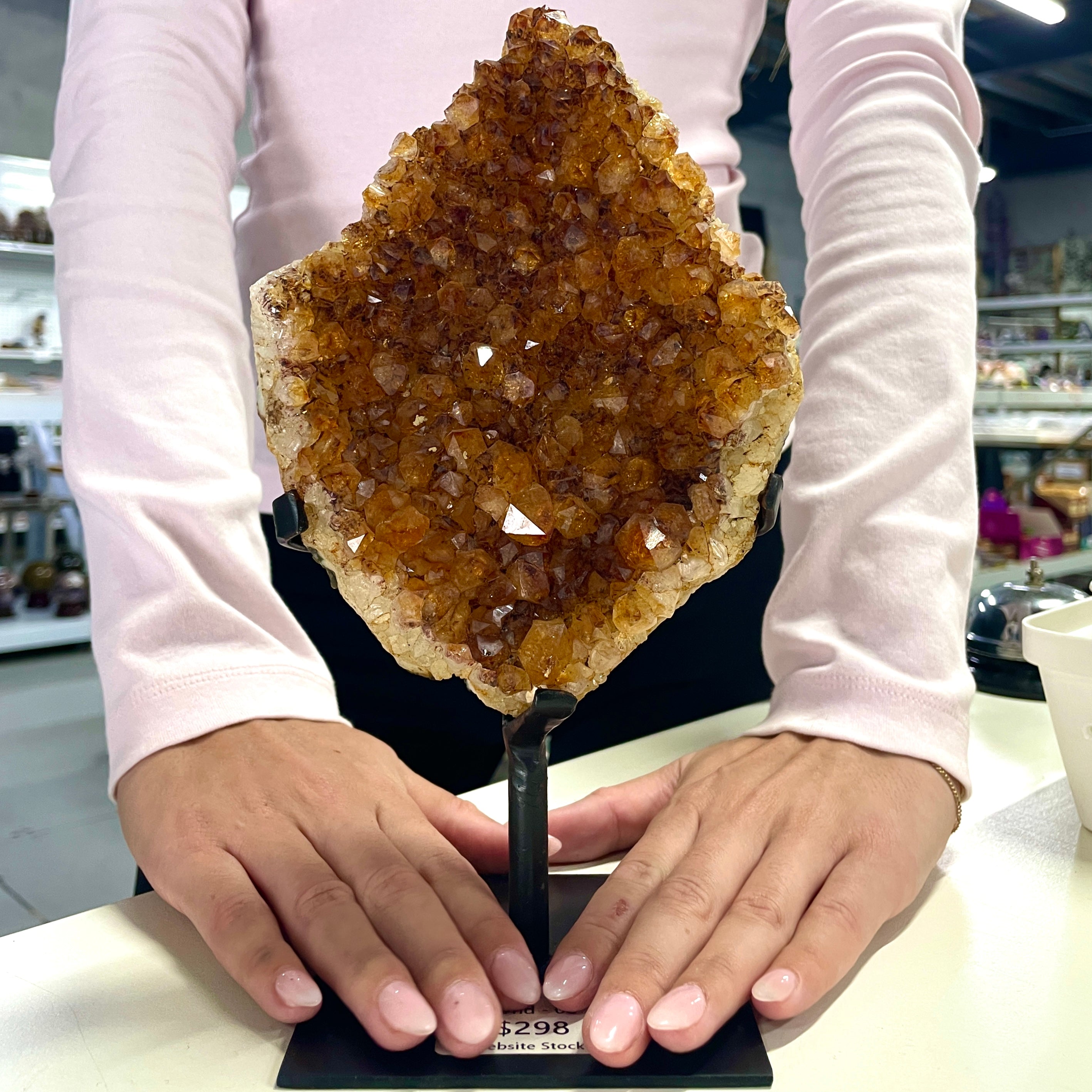 Citrine Cluster On Stand - 06
