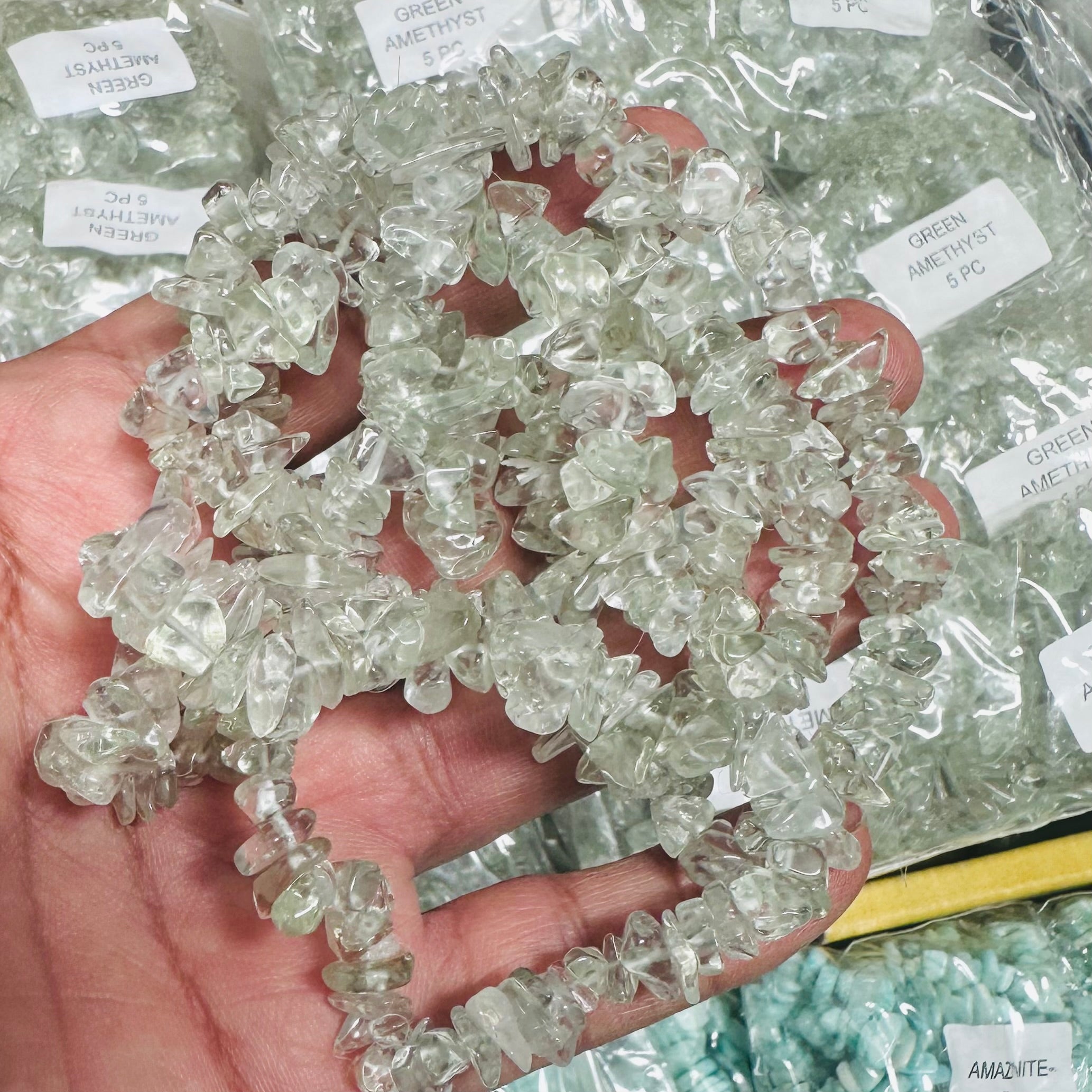 Green Amethyst - Chip Bracelet (IN)