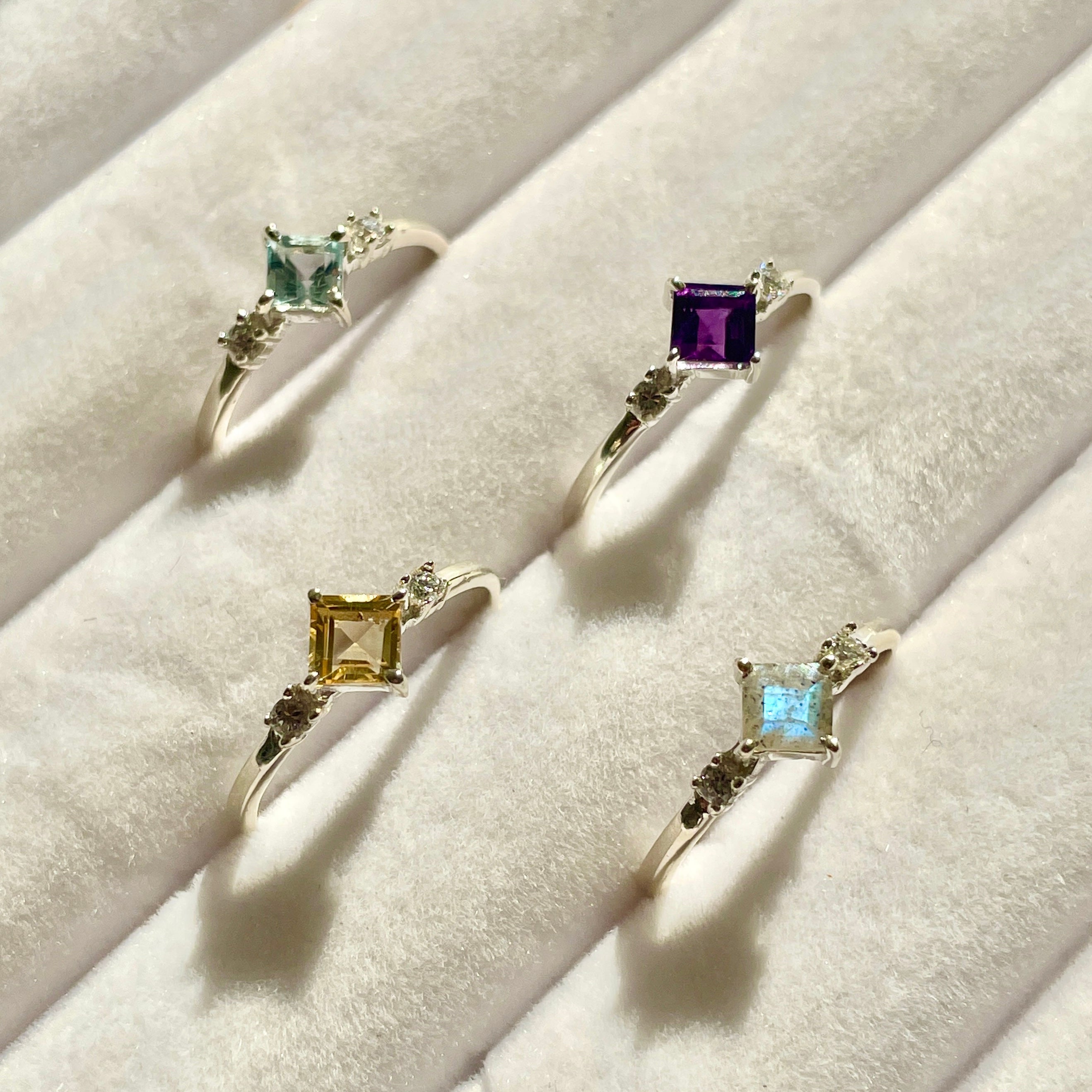 Amethyst Princess Cut Ring