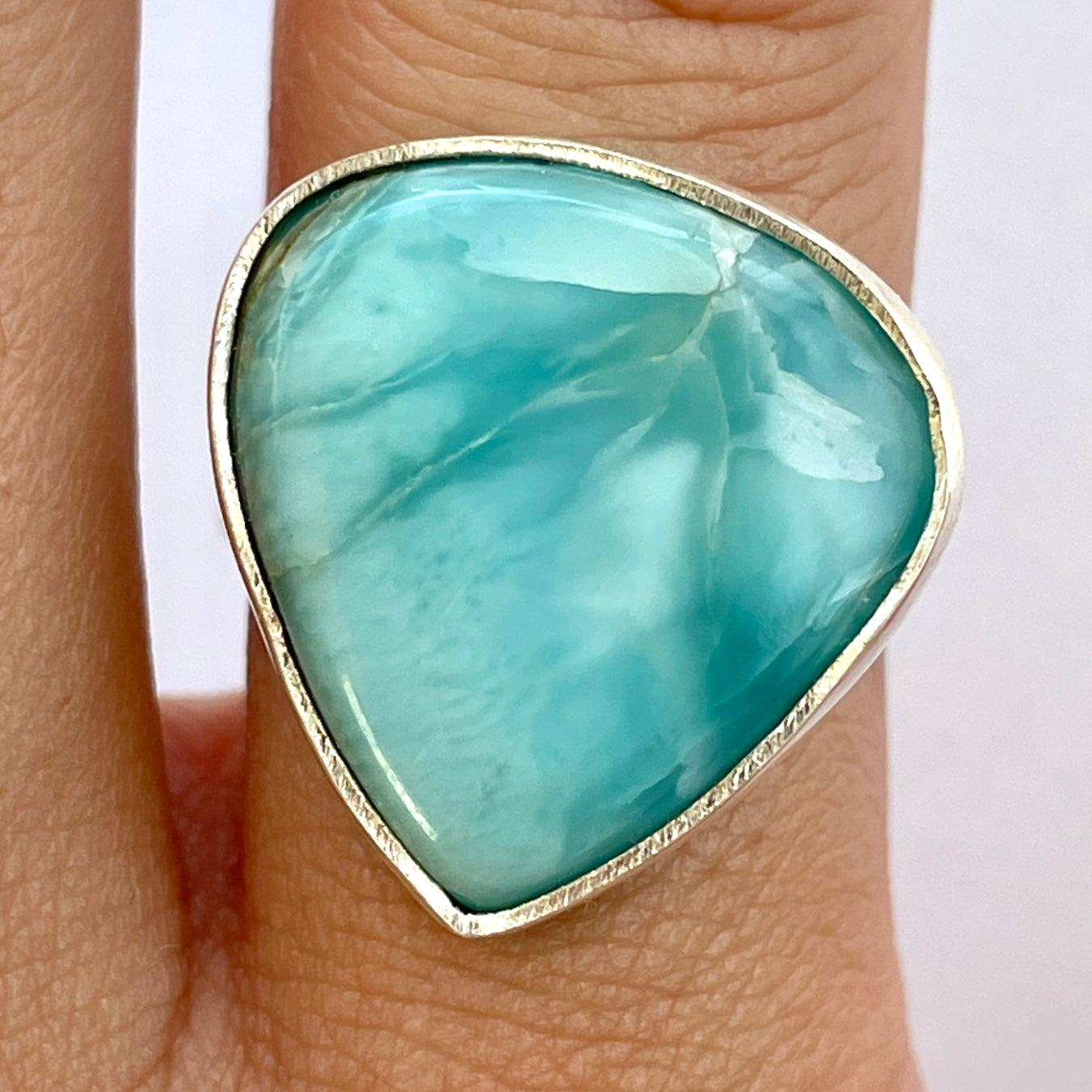 Larimar Sterling Silver Ring - LA2