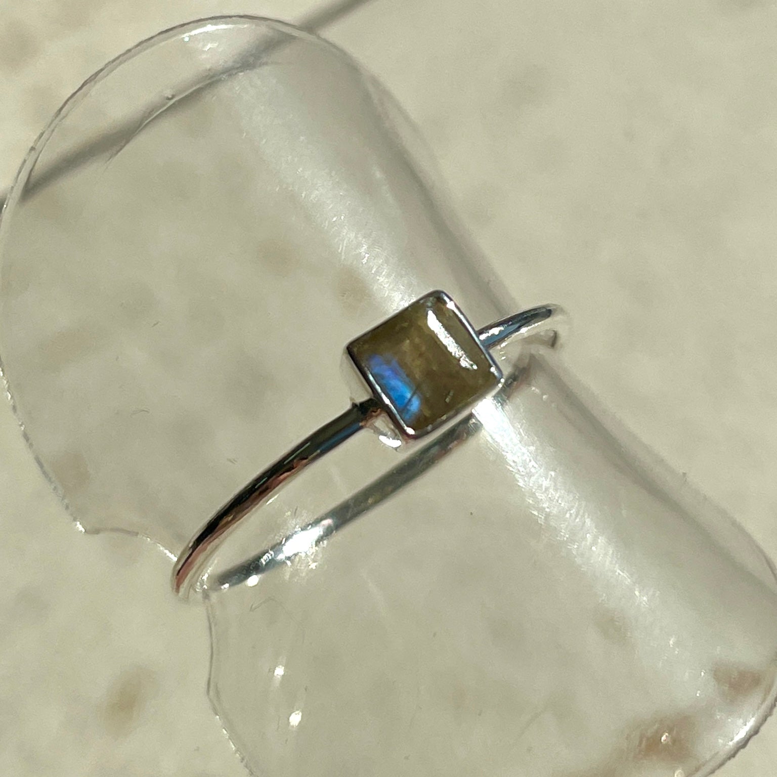 Labradorite Mini Square Ring