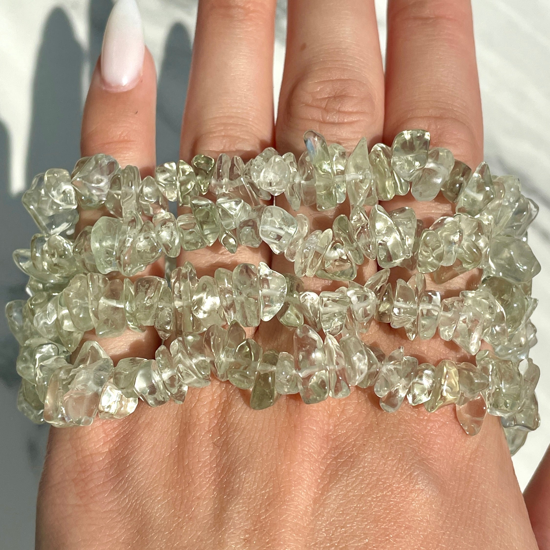 Green Amethyst - Chip Bracelet (IN)