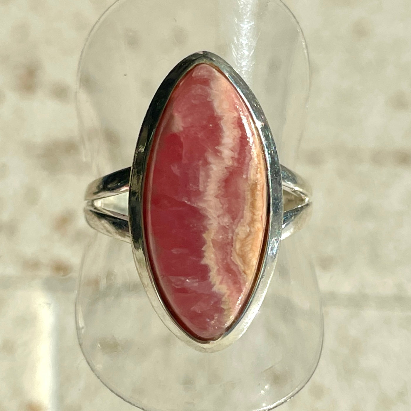 Rhodochrosite St. Silver Ring - Sz9 RH3