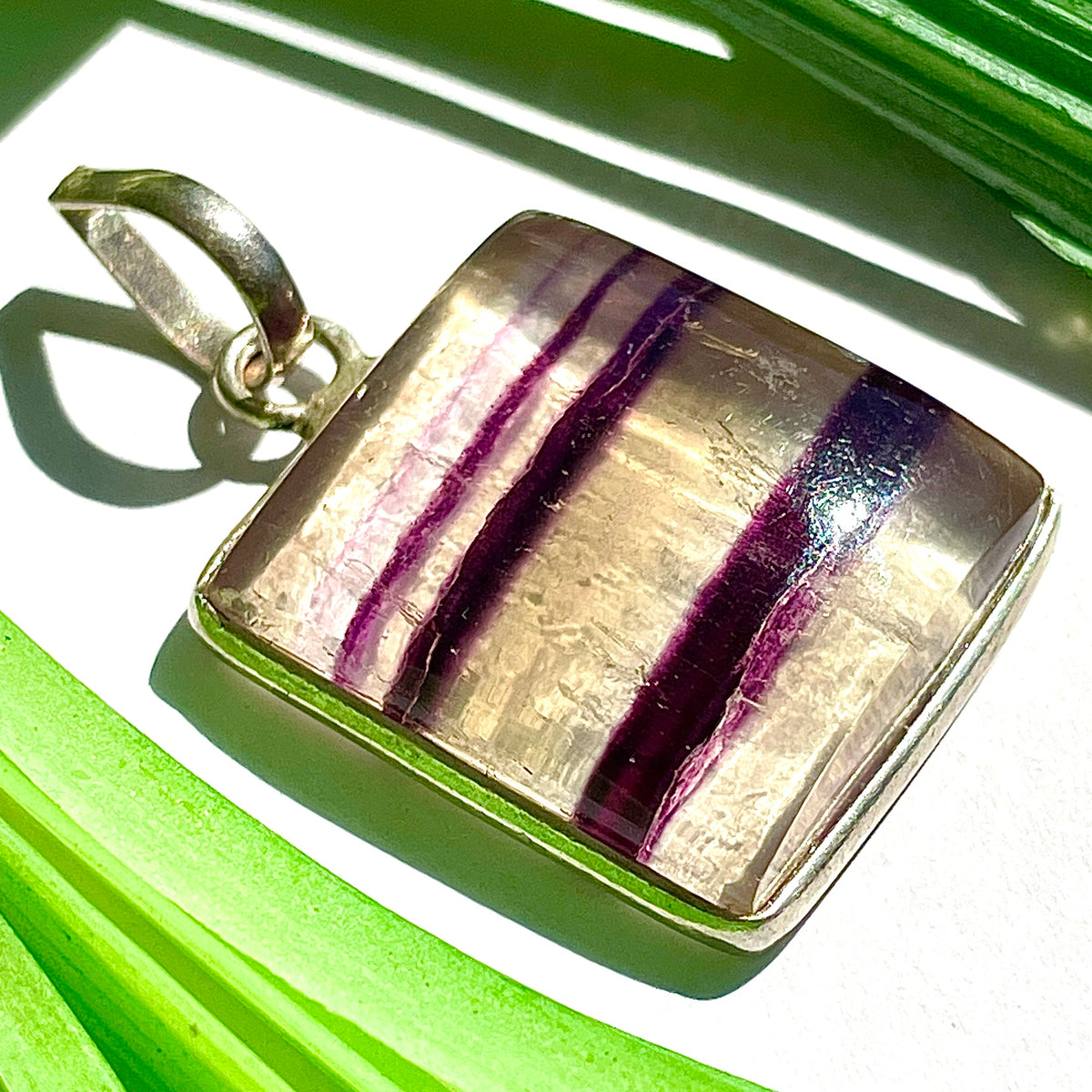 Fluorite St.Silver Pendant - SP187