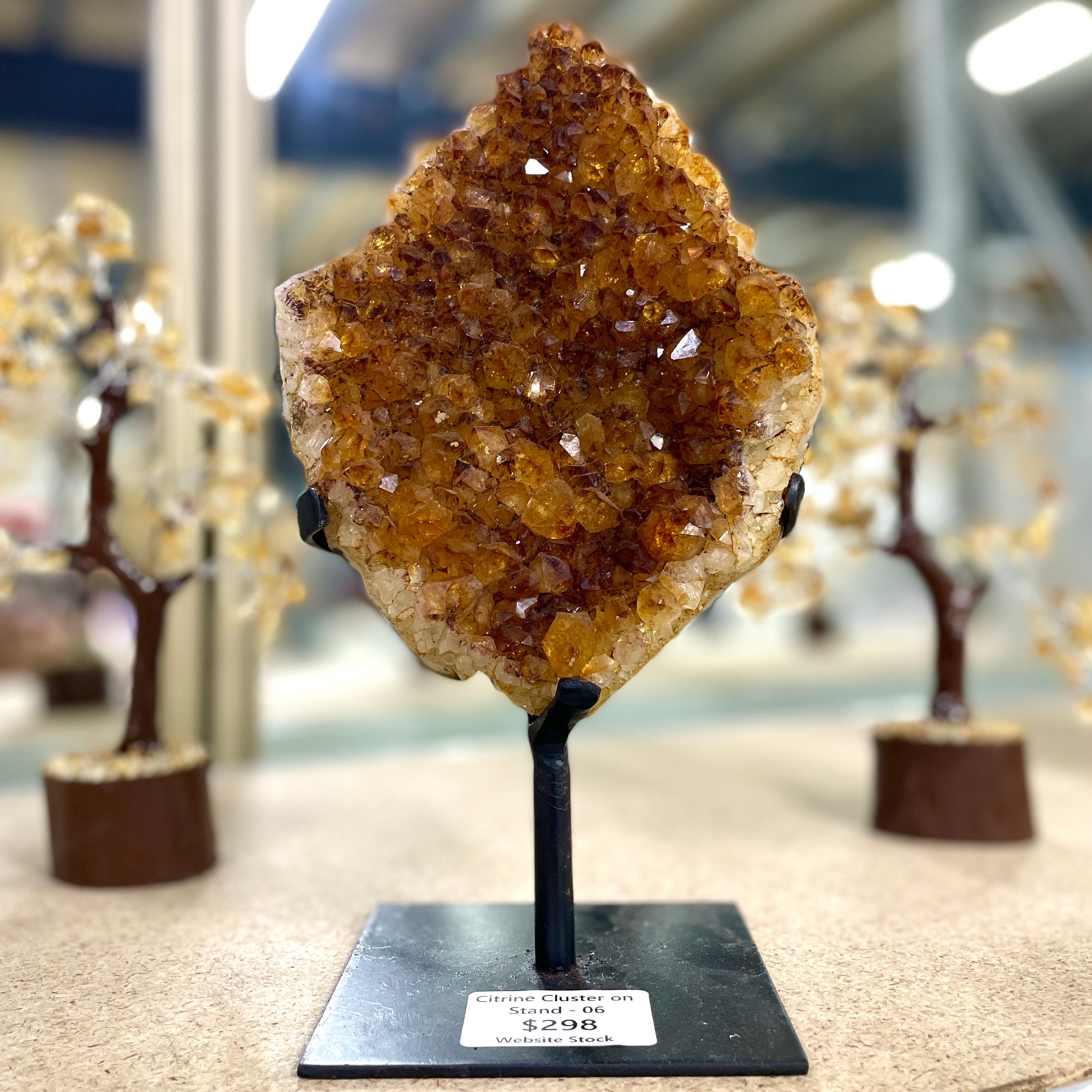 Citrine Cluster On Stand - 06