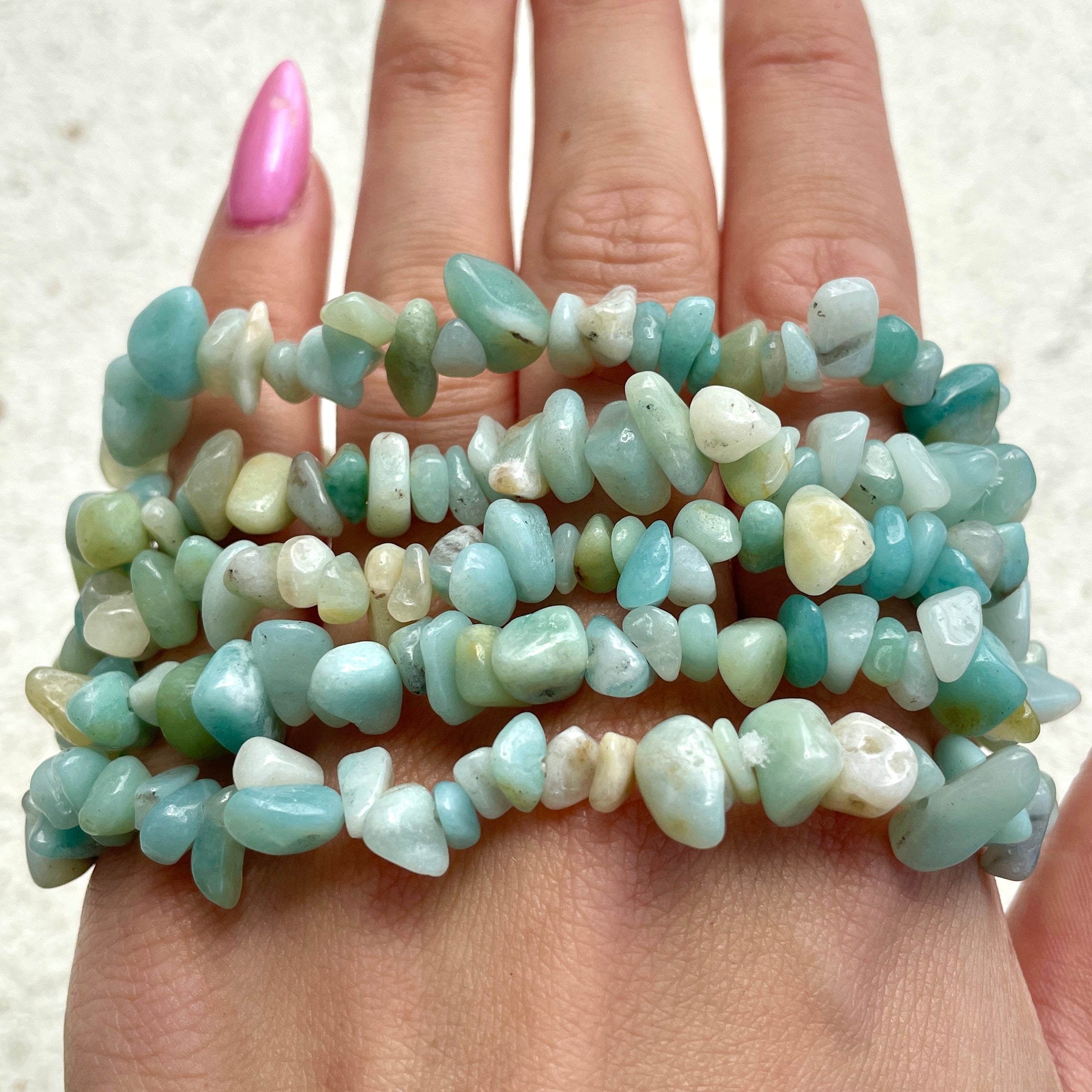 Amazonite ‘B’ Chip Bracelet