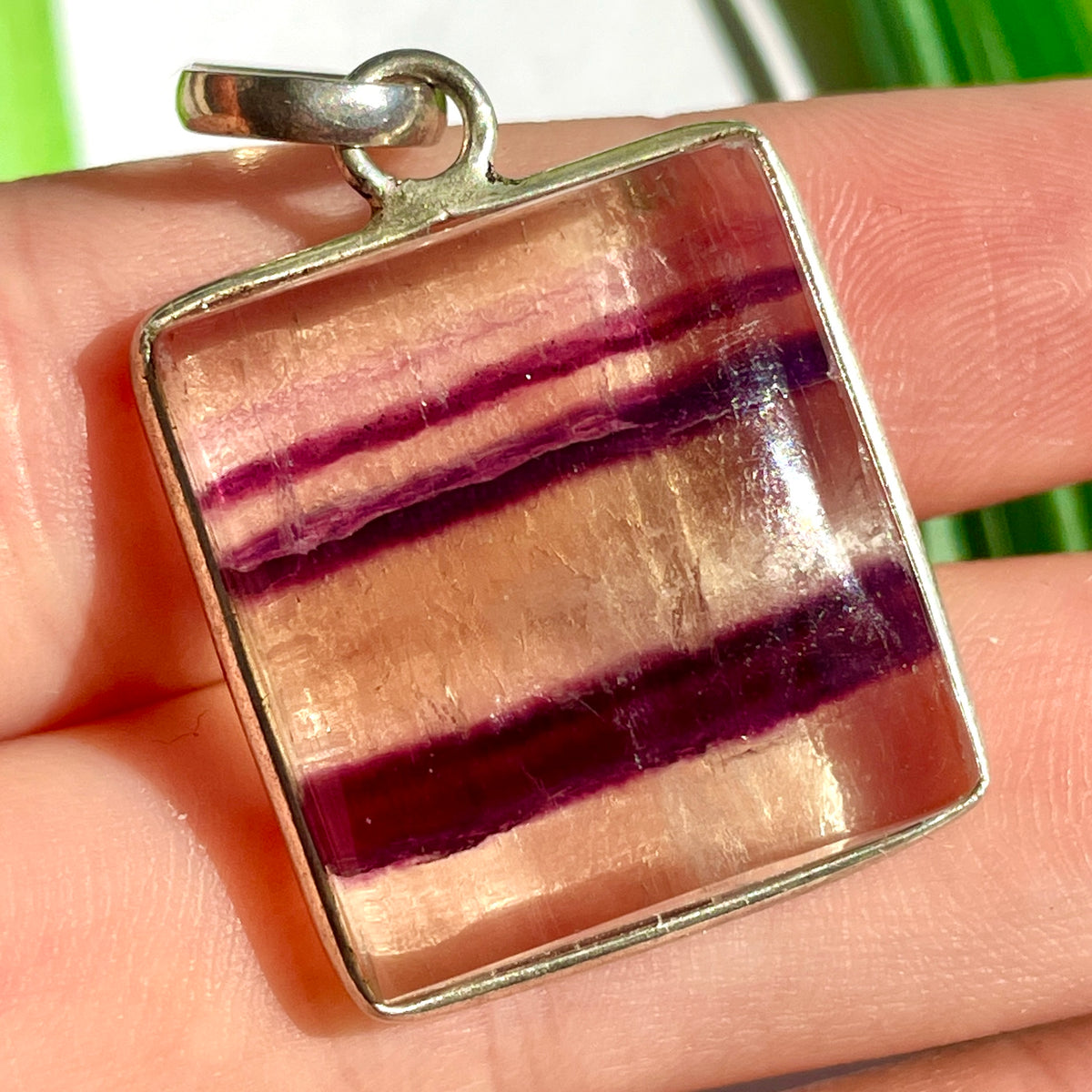 Fluorite St.Silver Pendant - SP187