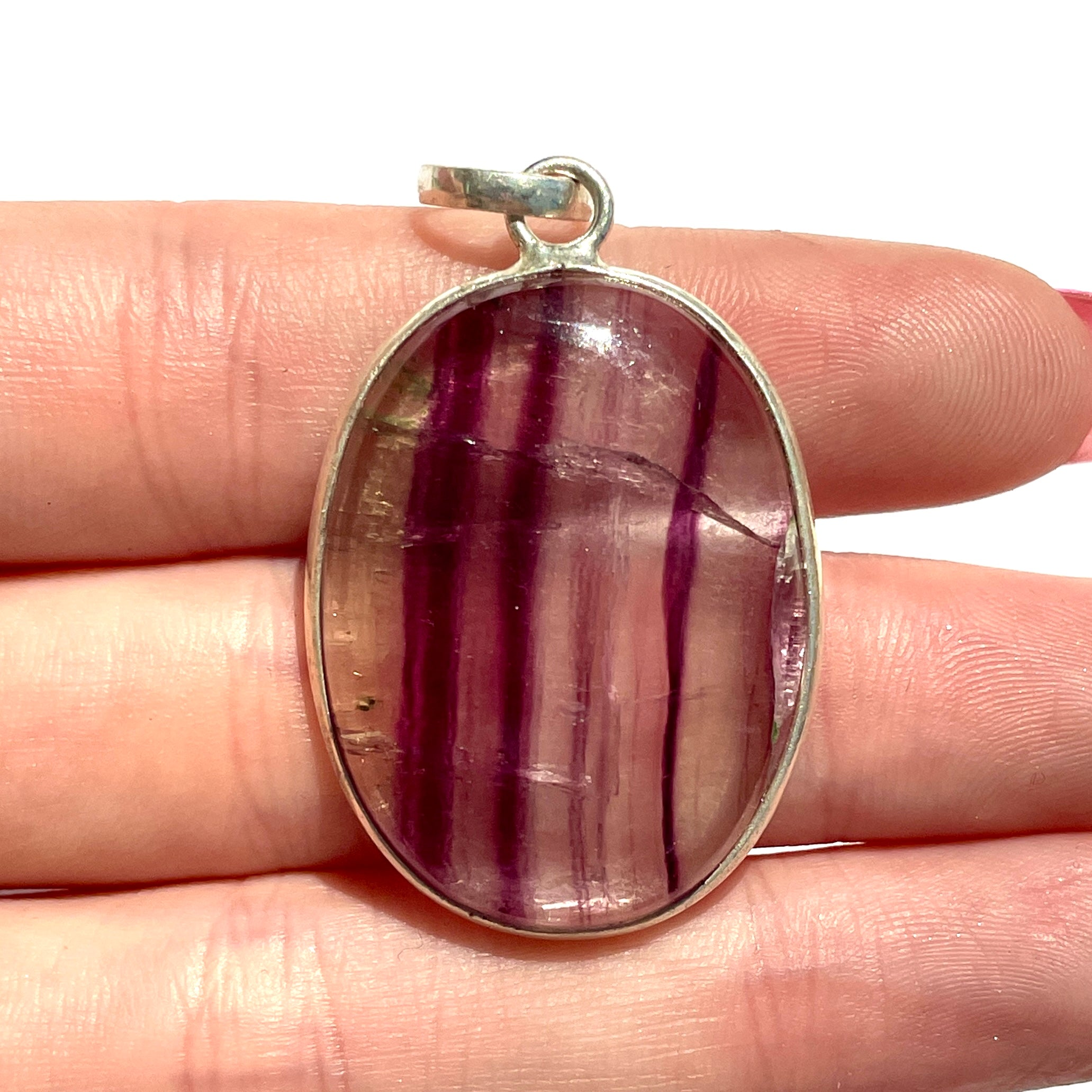Fluorite St. Silver Pendant - SP126