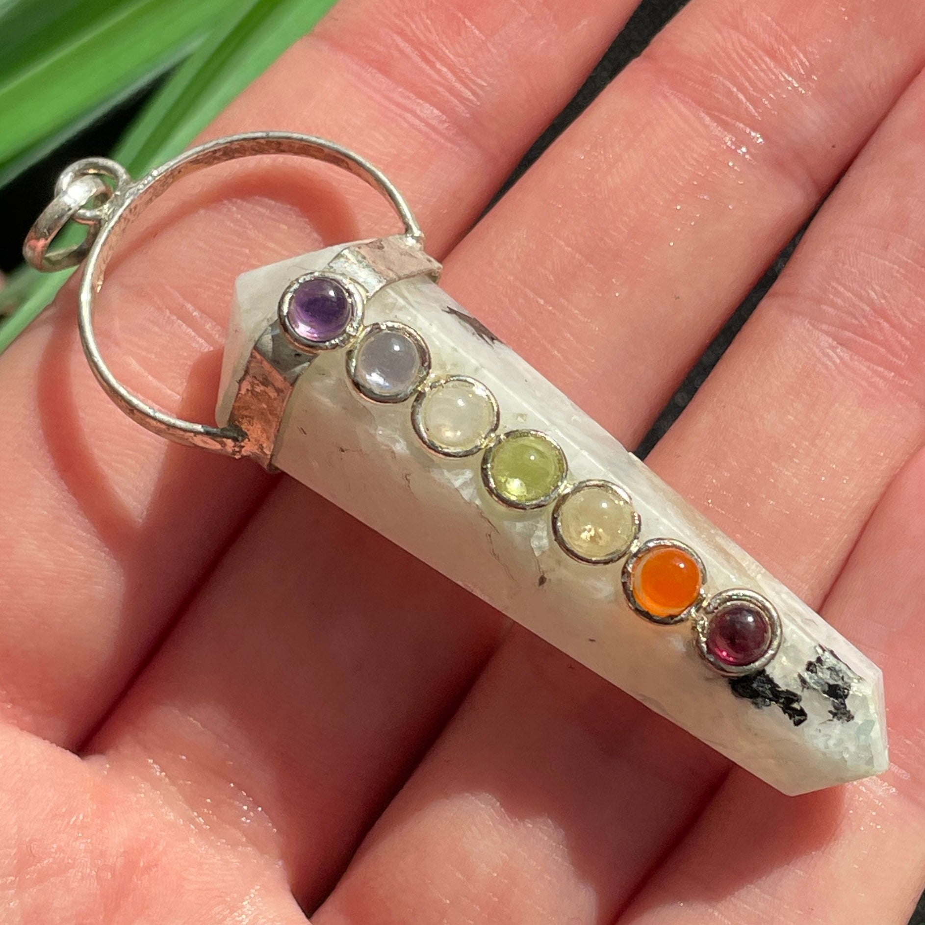 Rainbow Moonstone - Chakra Pendant DT