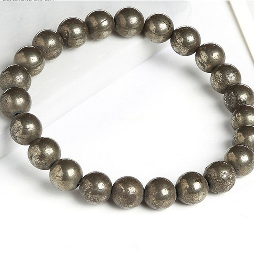Pyrite Beads Bracelet-8mm