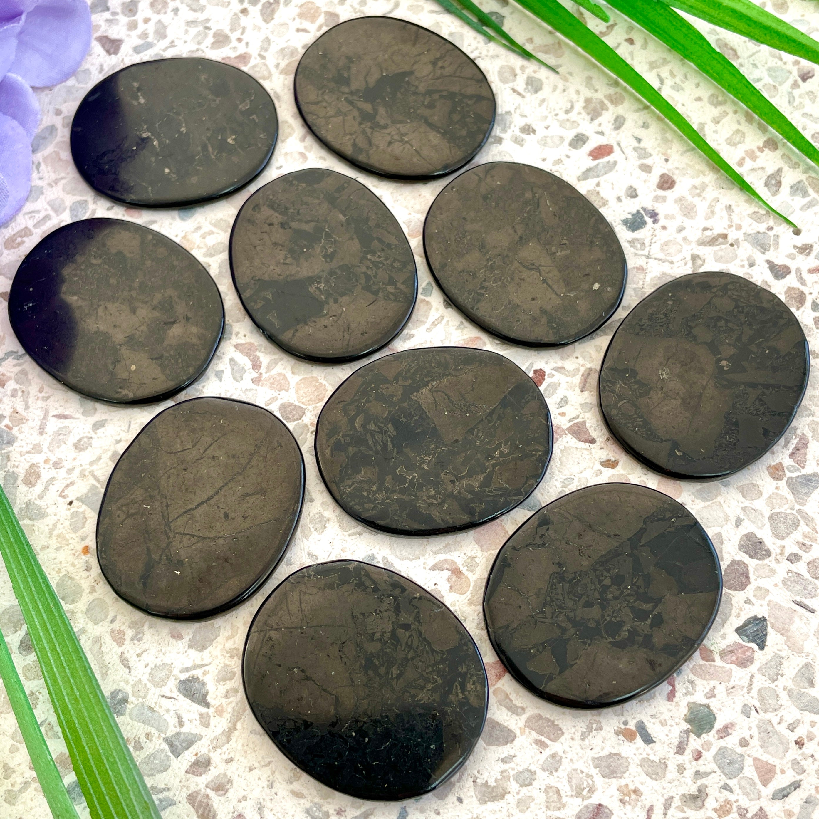 Shungite Oval Slice - 3cm