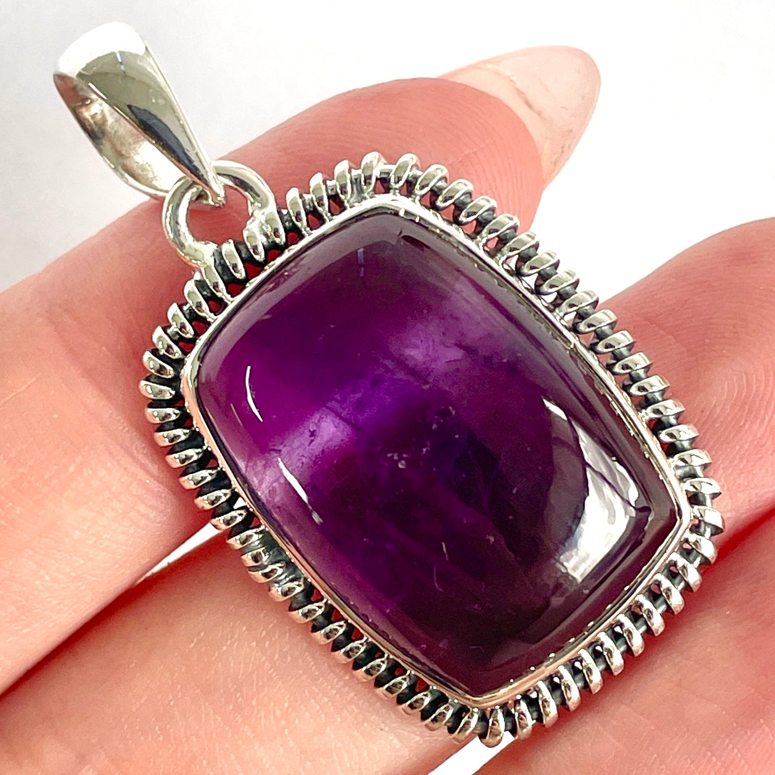 Amethyst St. Silver Pendant - SP151