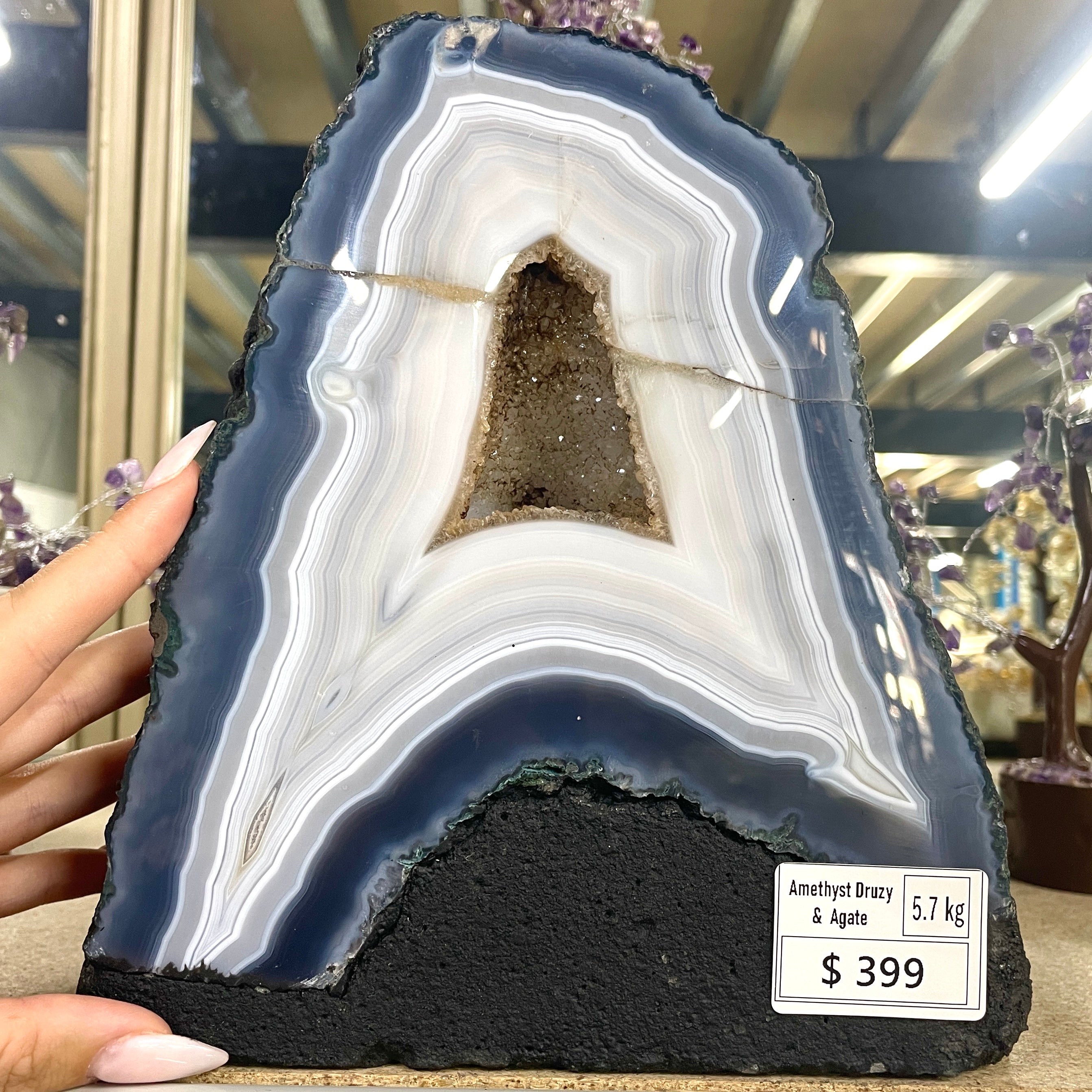 Amethyst Druzy & Agate Cave - 92