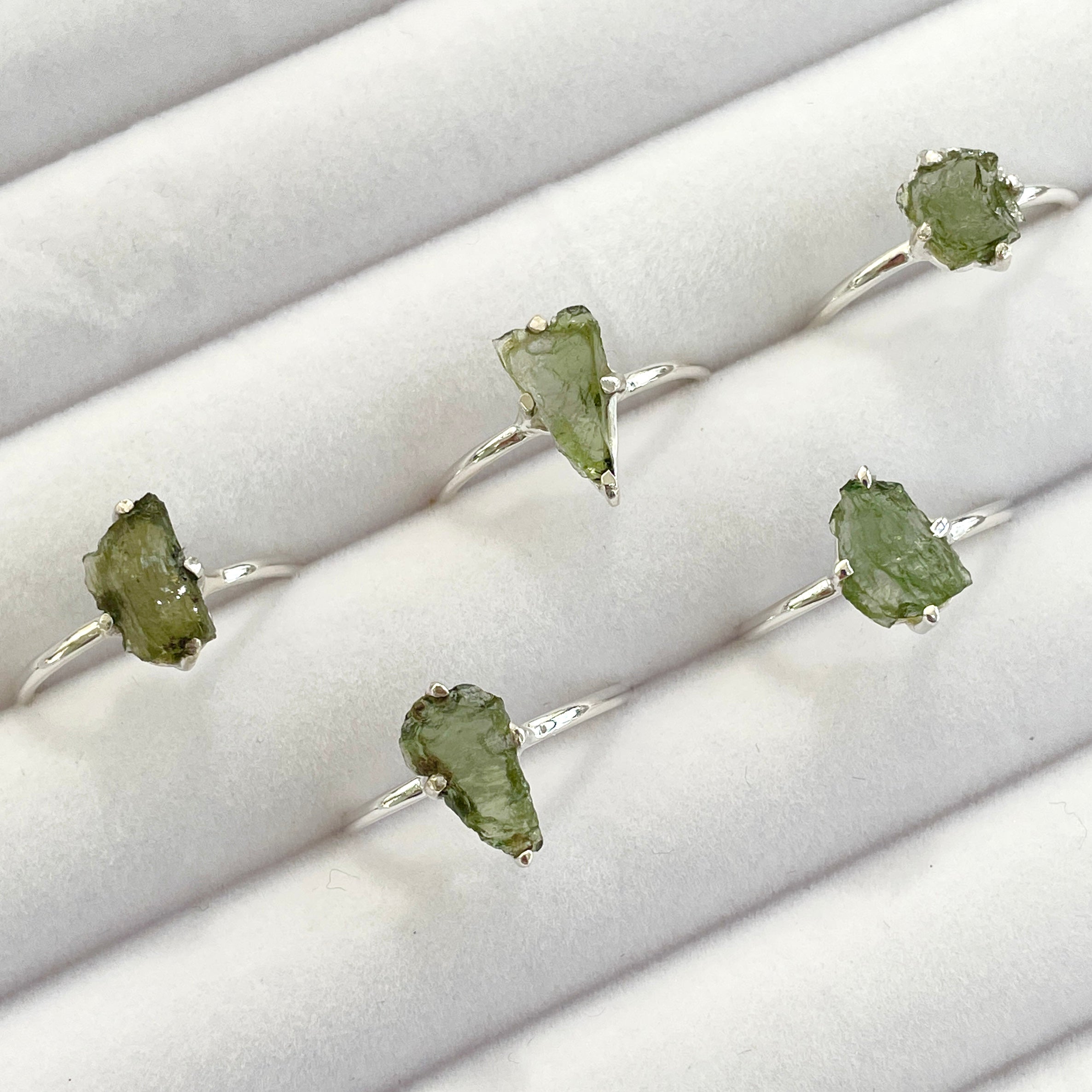 Moldavite Sterling Silver Ring - M58