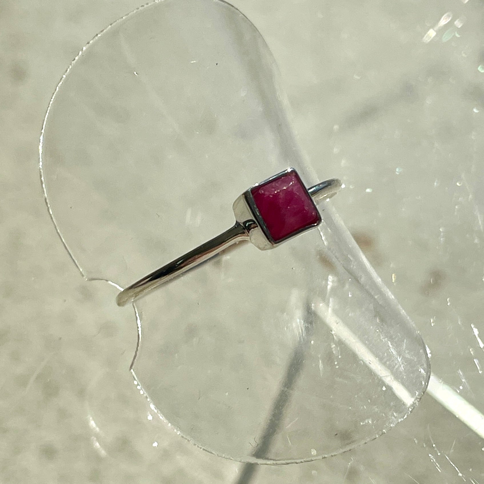 Ruby Mini Square Ring