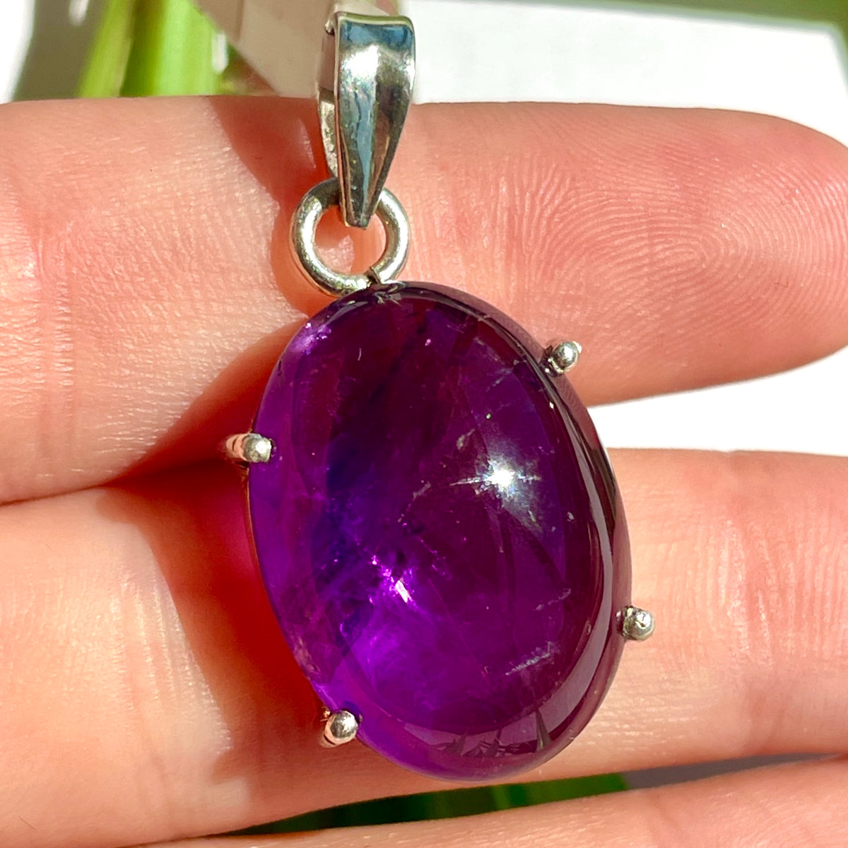 Amethyst St.Silver Pendant - SP184