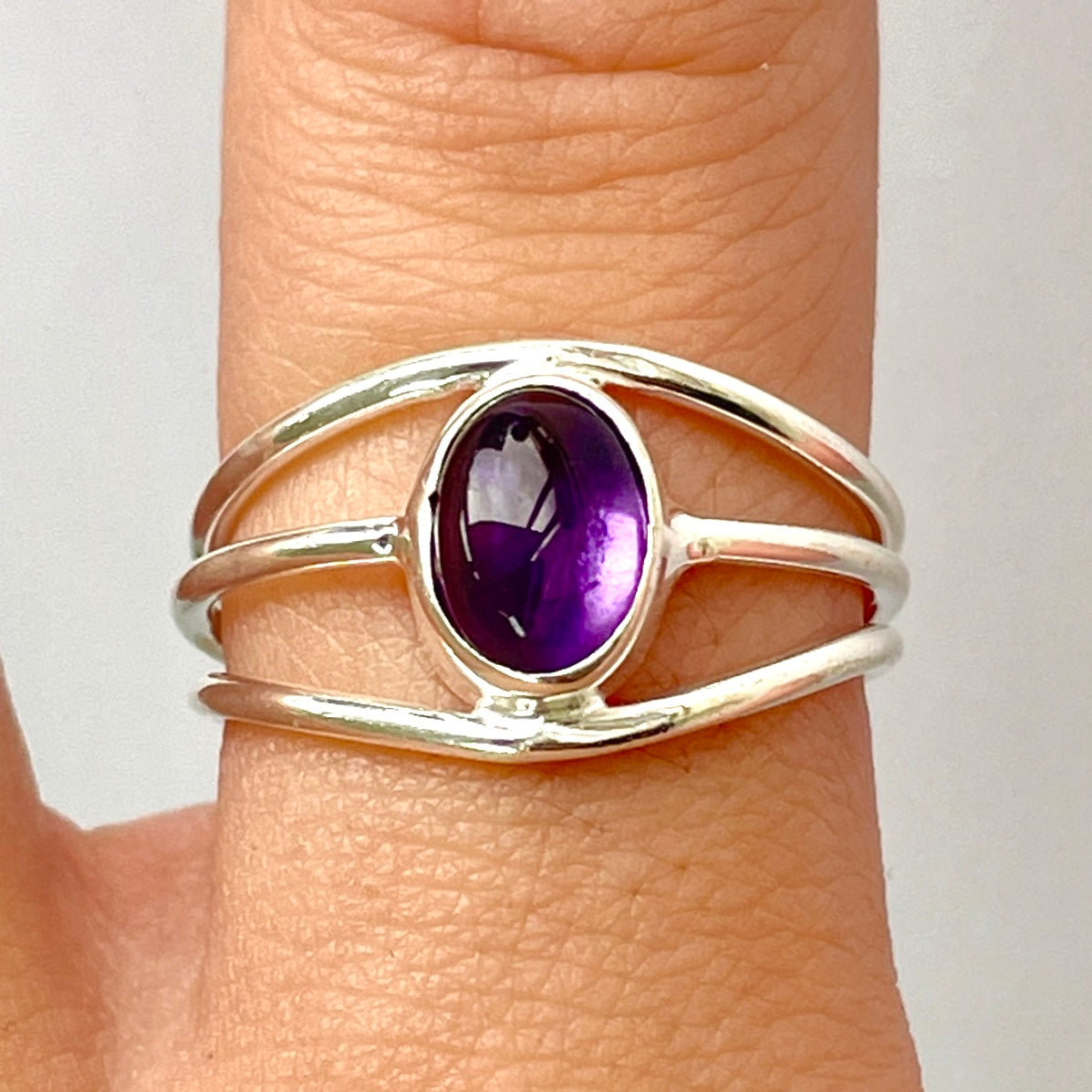 Amethyst Sterling Silver Ring - SR9