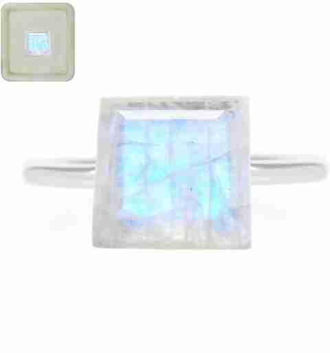 Rainbow Moonstone Mini Square Ring