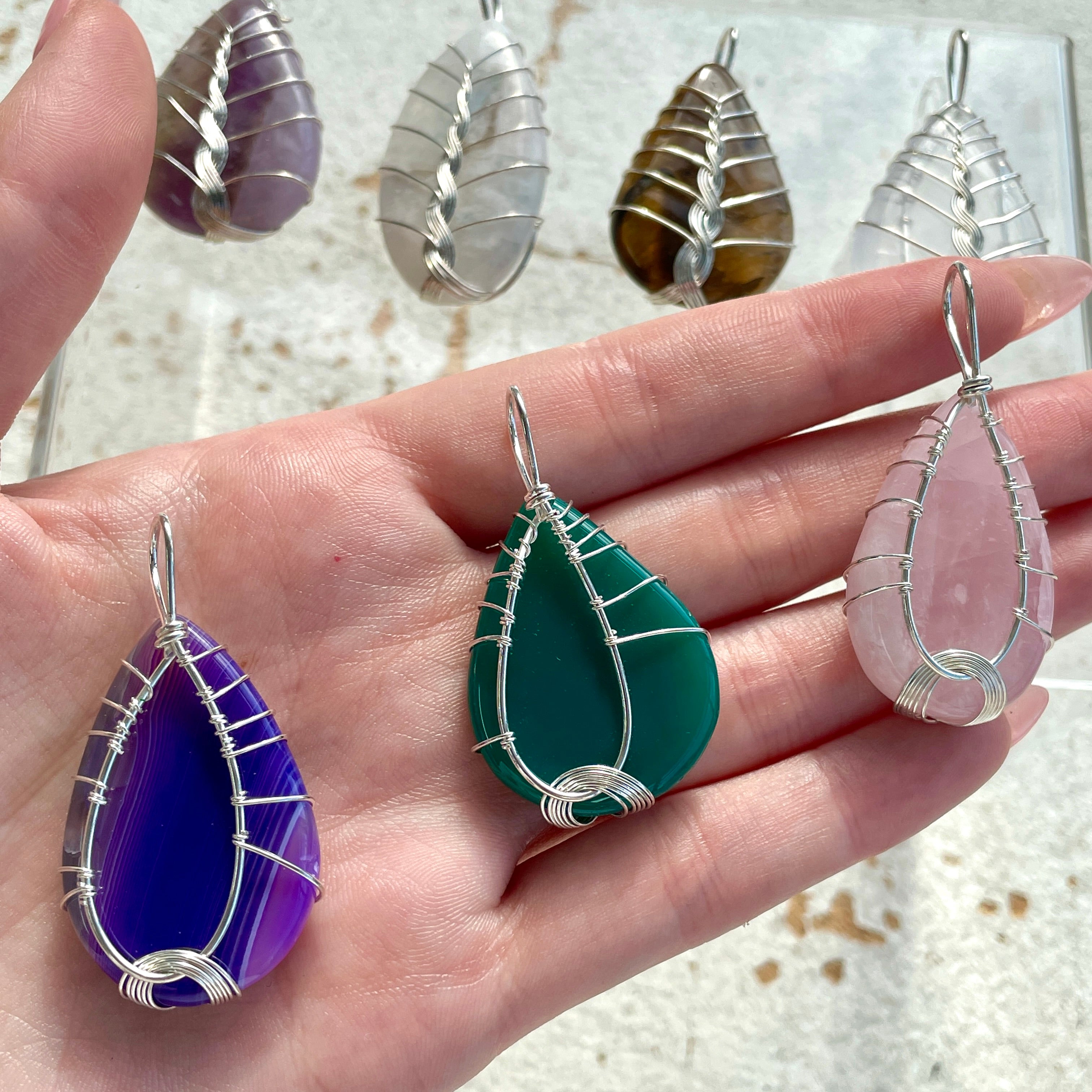 Wire Wrapped Braided Pendant