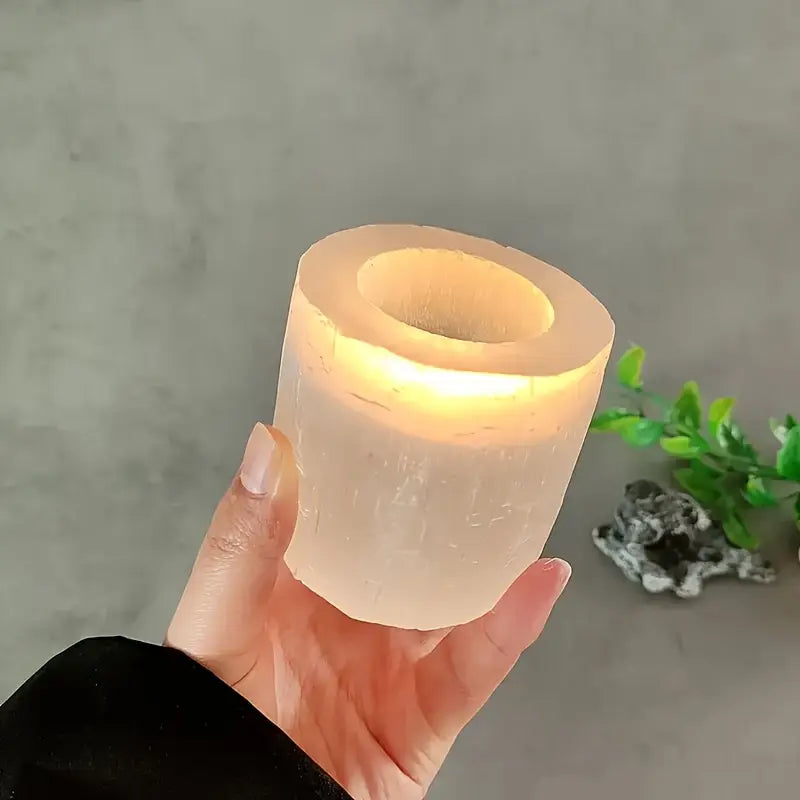 Selenite Tealight Holder - Cylinder