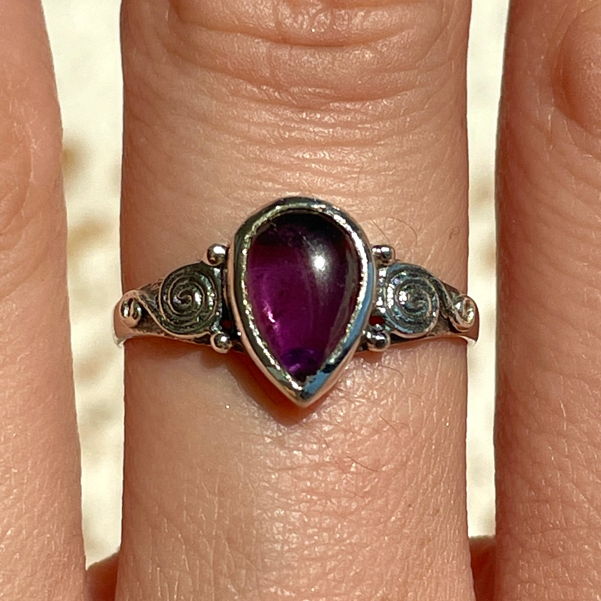 Amethyst Swirl Ring
