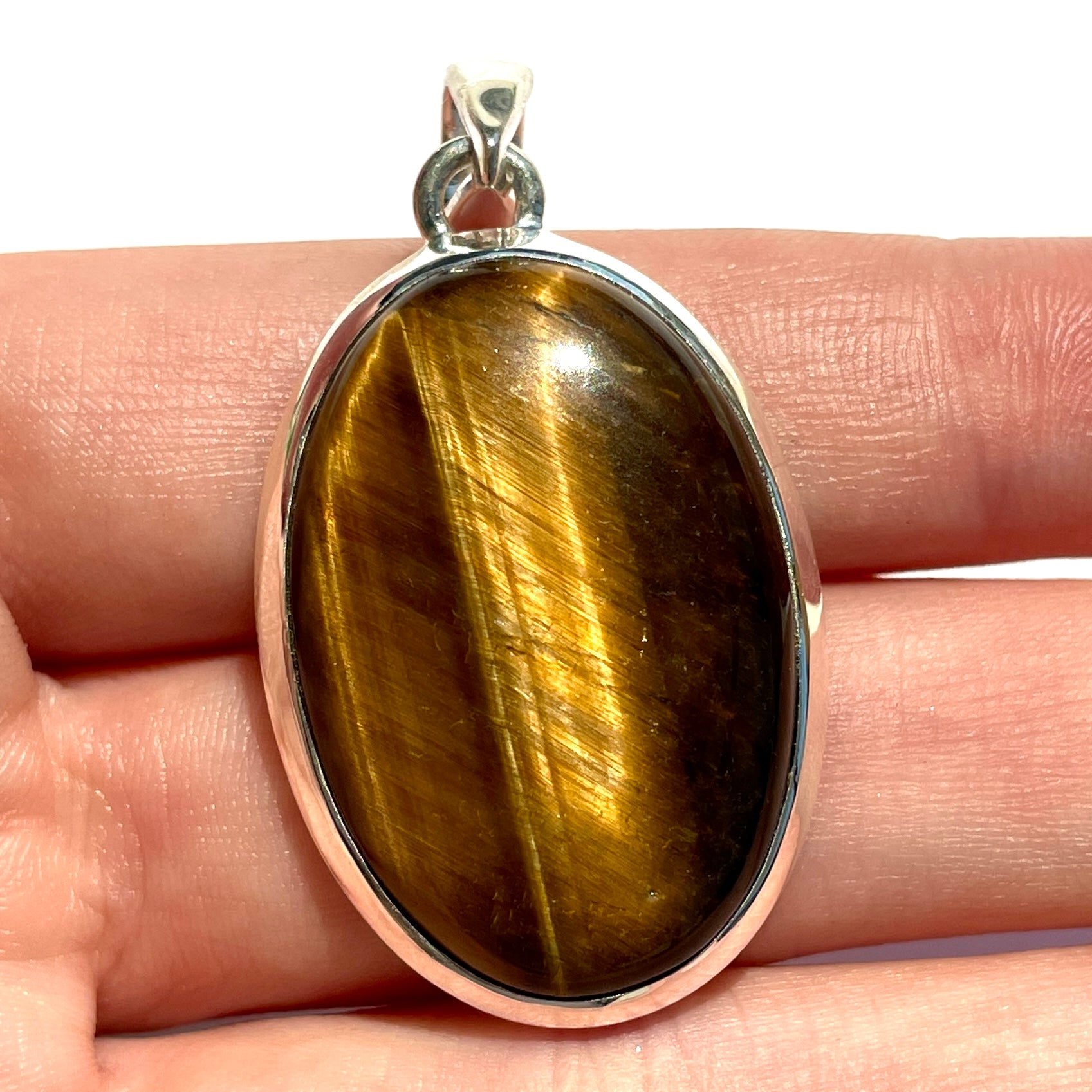 Tiger's Eye St. Silver Pendant LRG - SP120