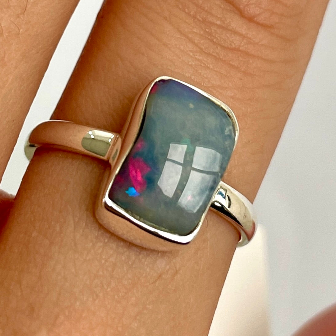 Opal (AUS Natural) St. Silver925 Ring - OR9