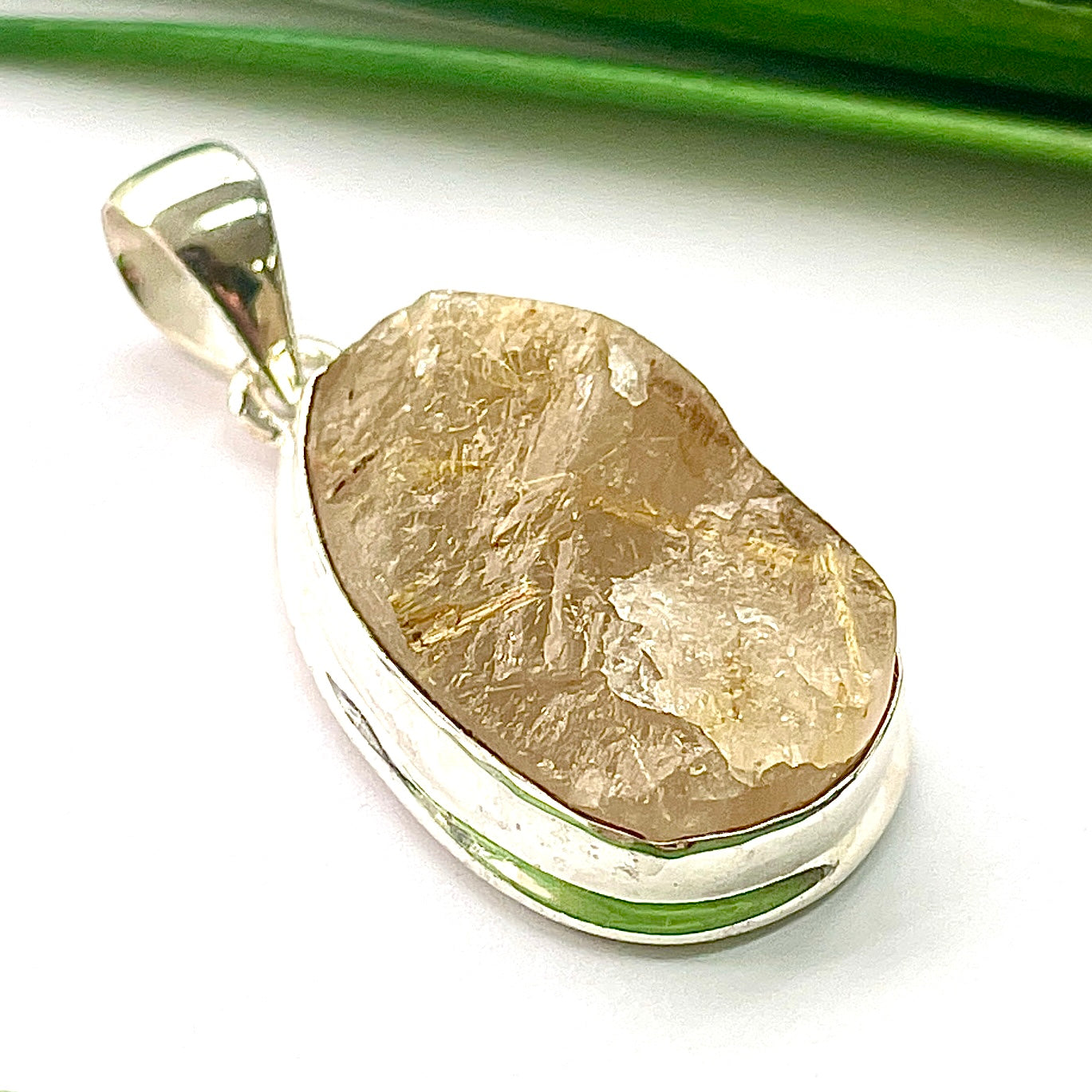 Golden Rutile St.Silver Pendant - SP160