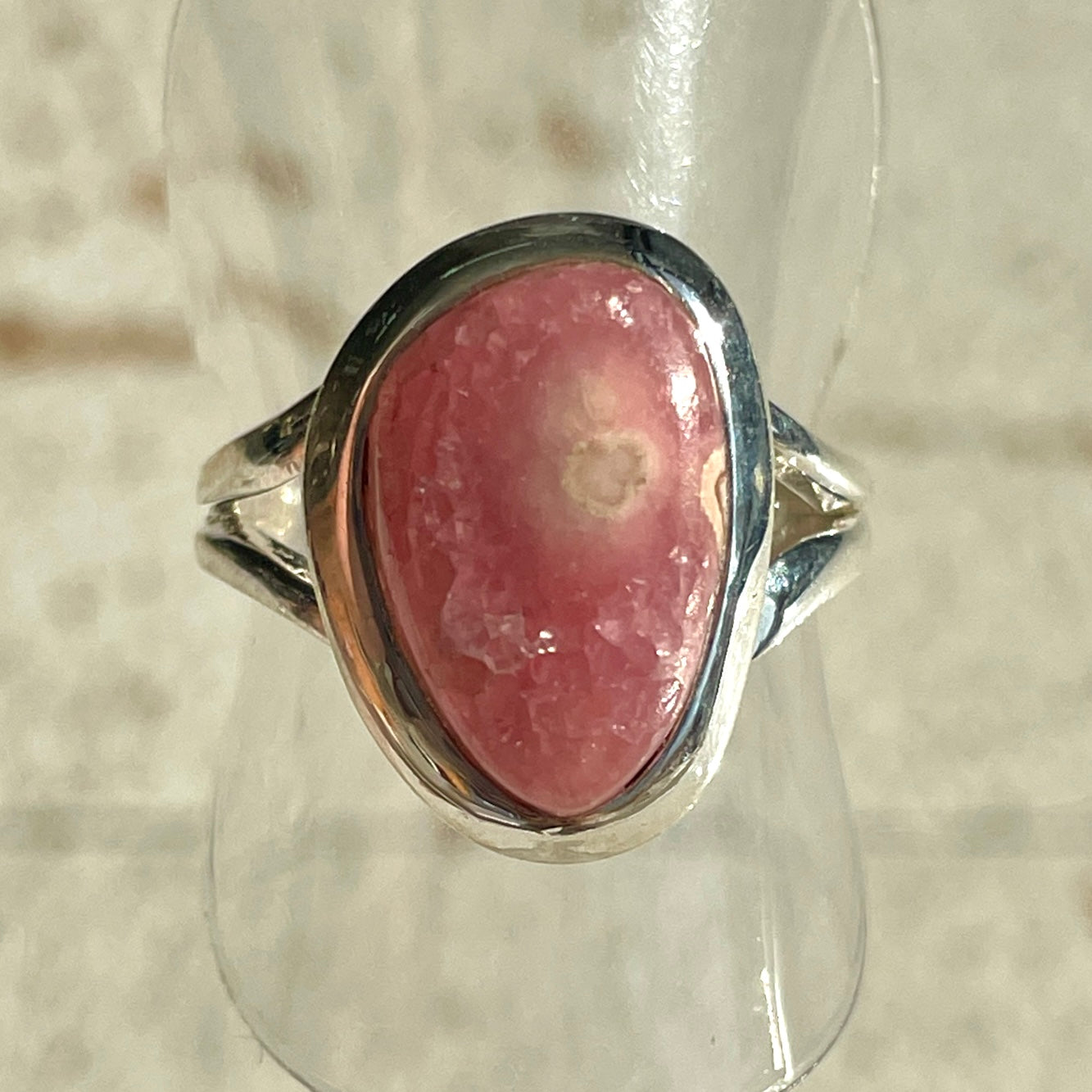 Rhodochrosite St. Silver Ring - Sz7 RH6