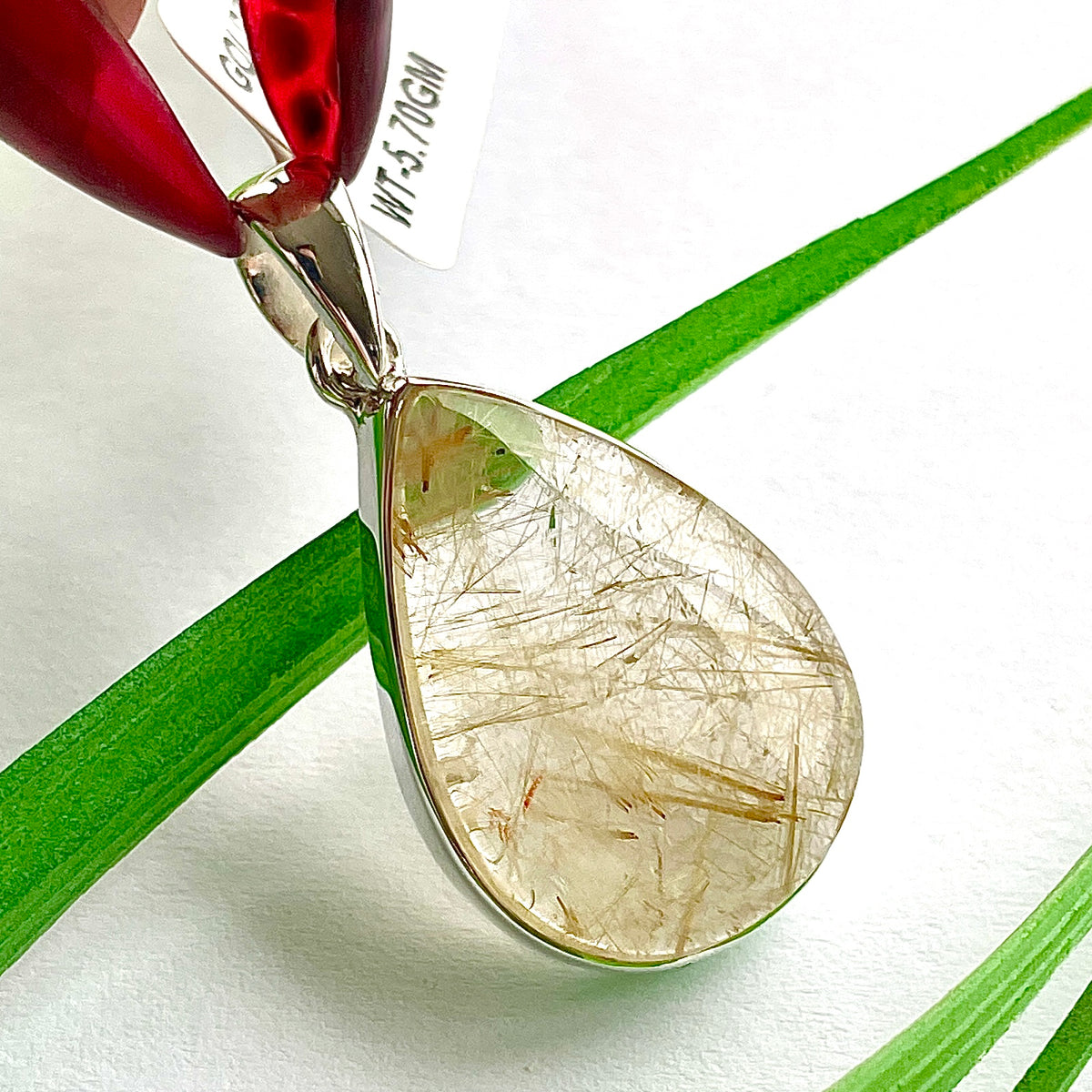 Golden Rutile St.Silver Pendant - SP194