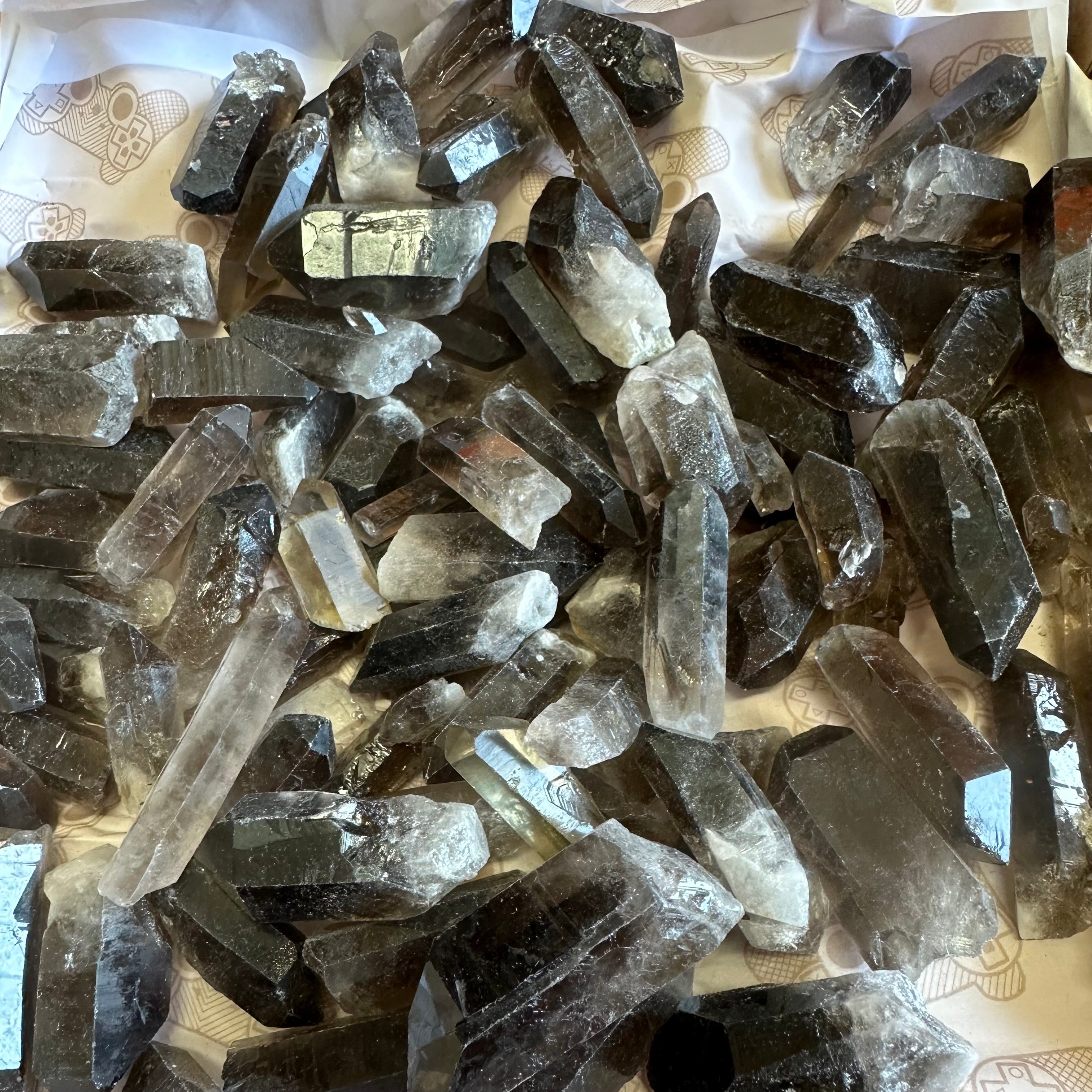 Smoky Qtz Points - 500gms (25-35pc)