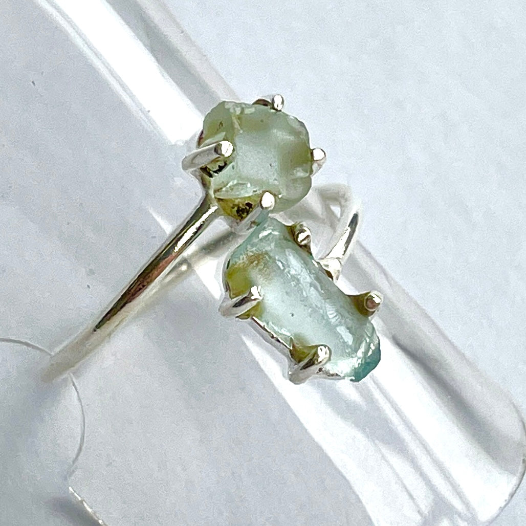 Aquamarine Double - St.Silver Ring
