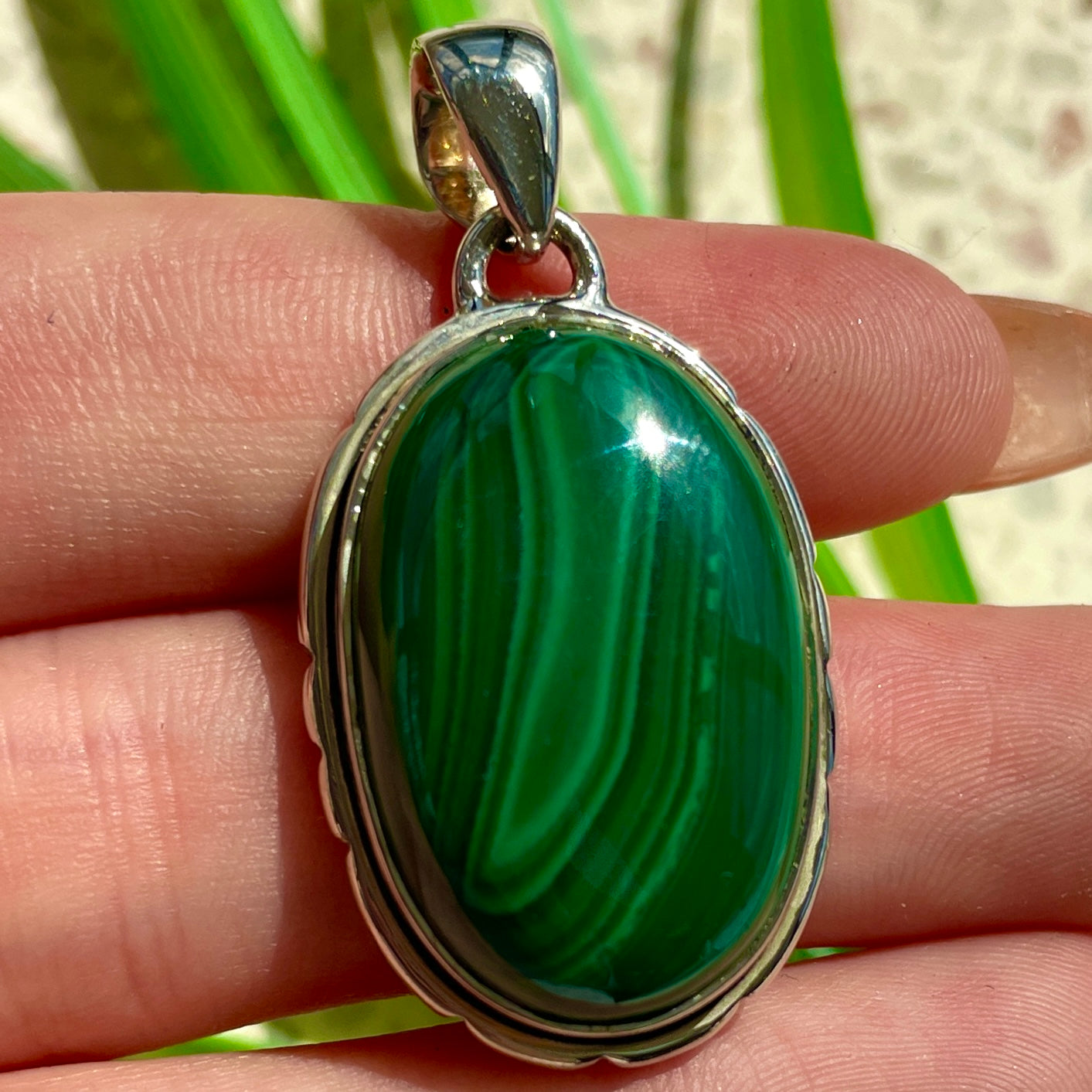 Malachite St.Silver Pendant - SP170
