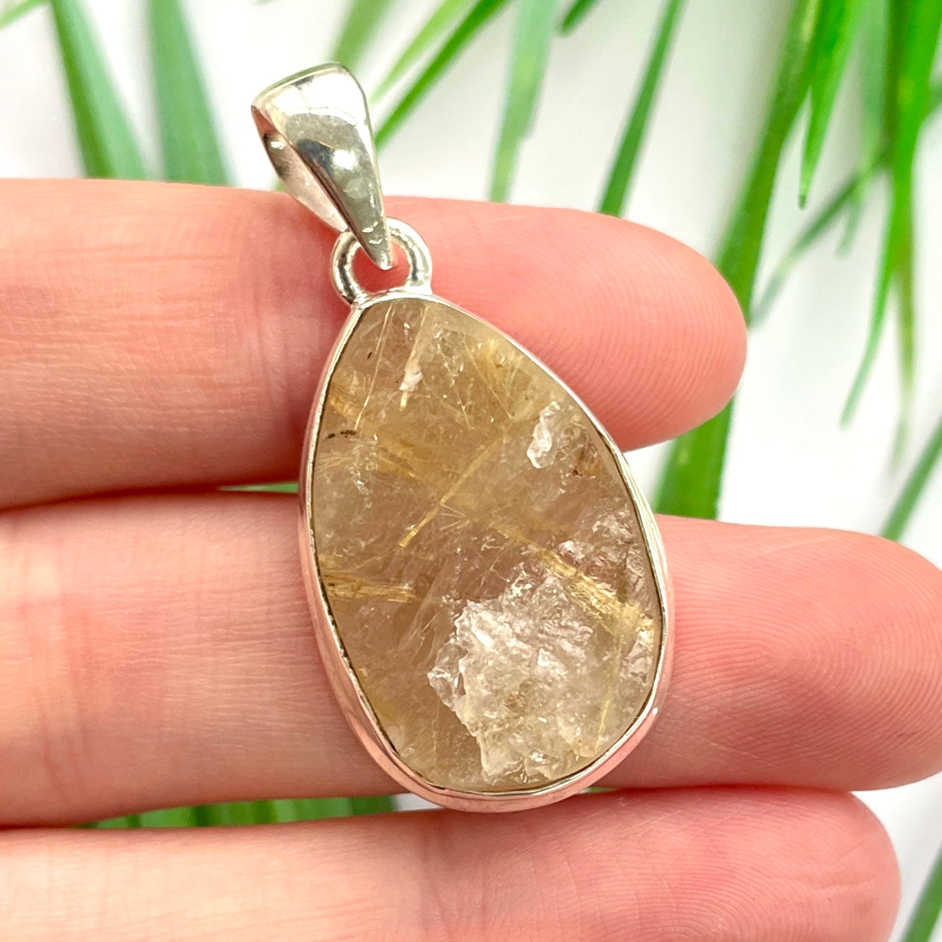 Golden Rutile St.Silver Pendant - SP160