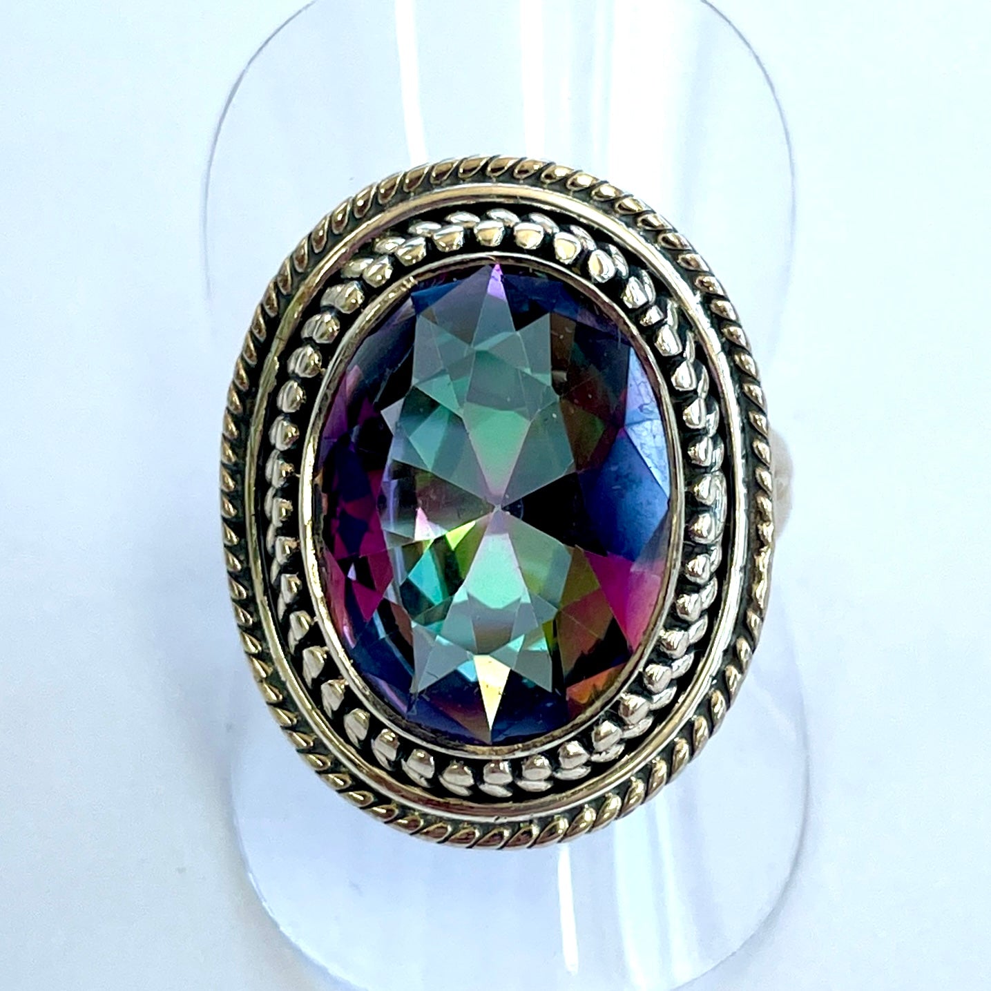 Mystic Quartz Sterling Silver Ring - MQ12