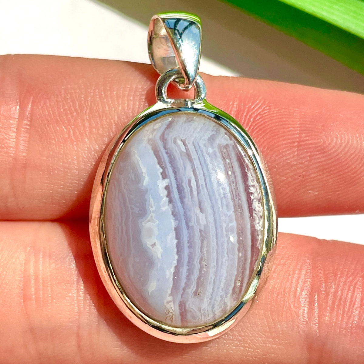 Blue Lace St.Silver Pendant - SP192