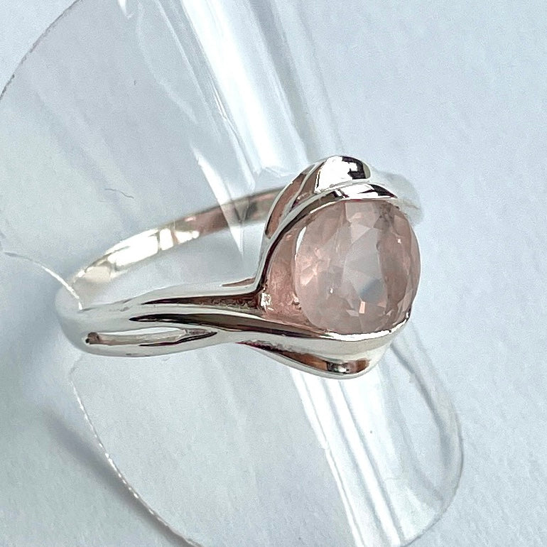 Rose Quartz St.Silver Ring - SR5