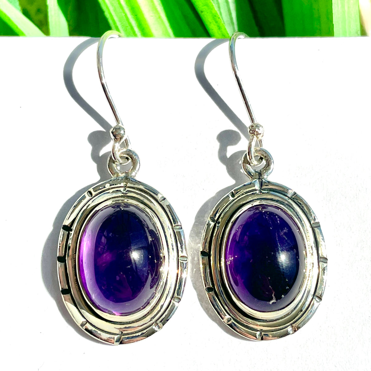 Amethyst St.Silver Earring - 08