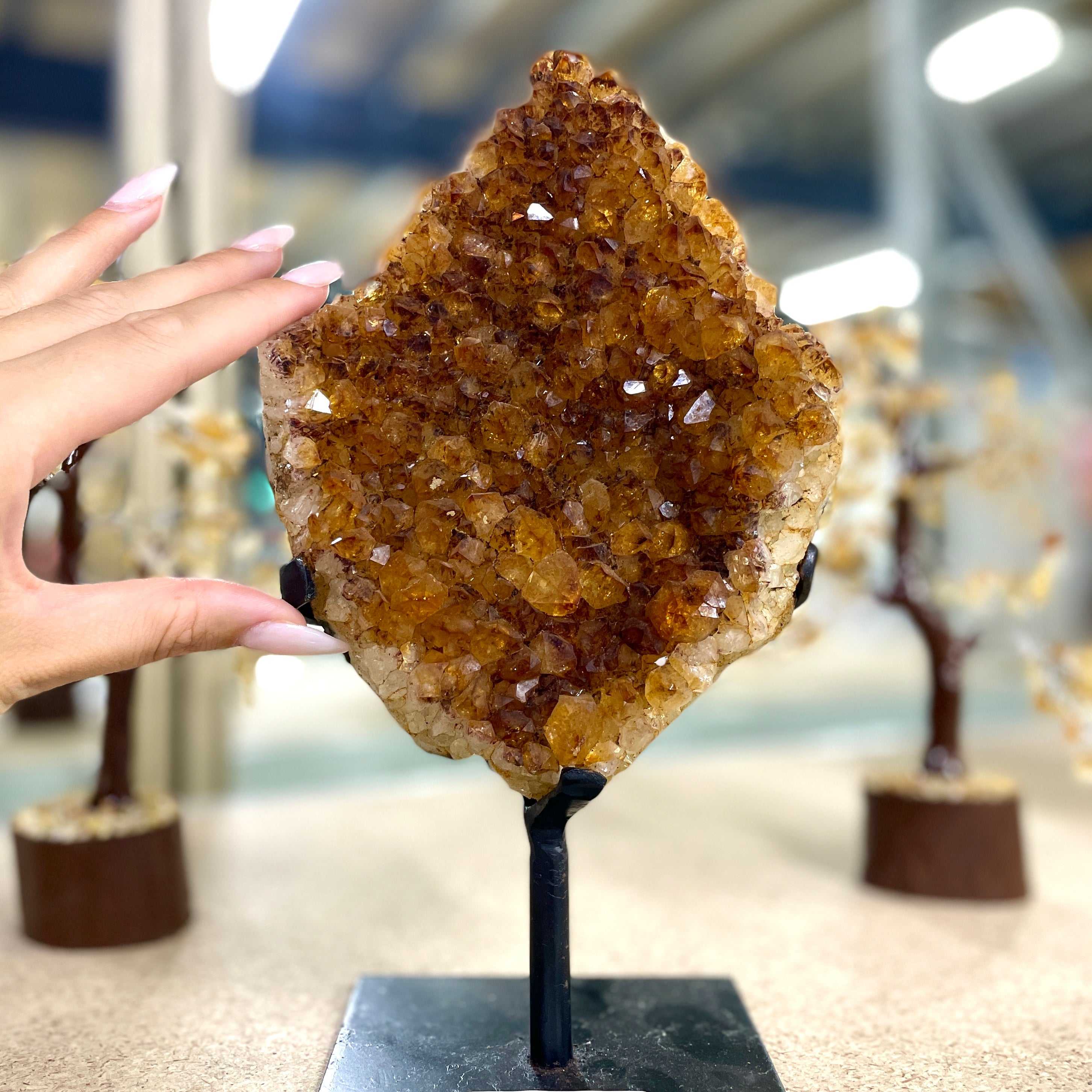 Citrine Cluster On Stand - 06