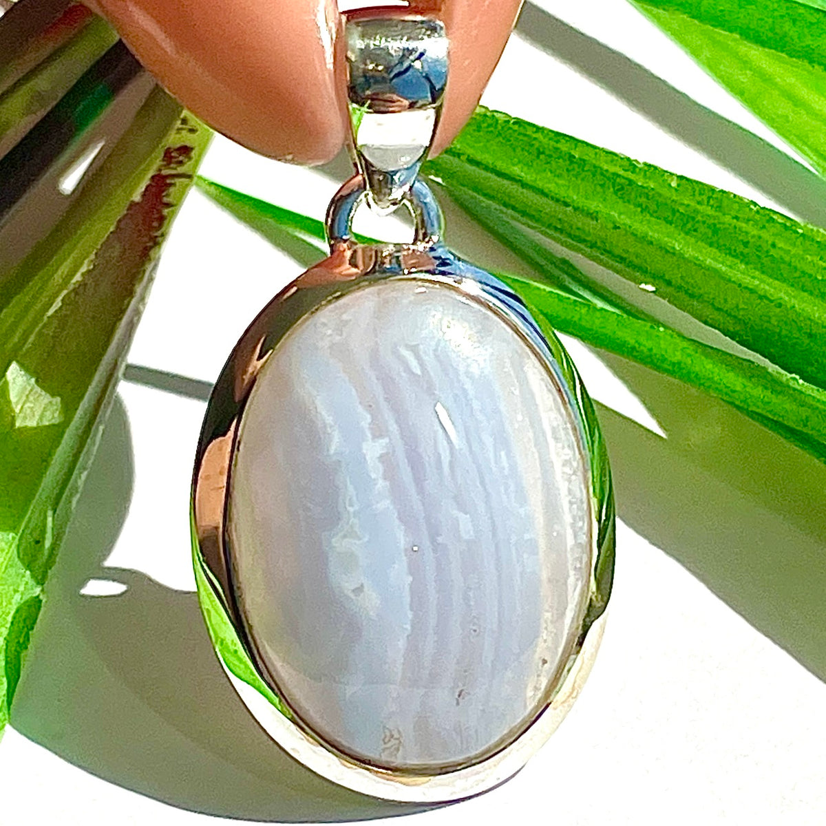 Blue Lace St.Silver Pendant - SP192